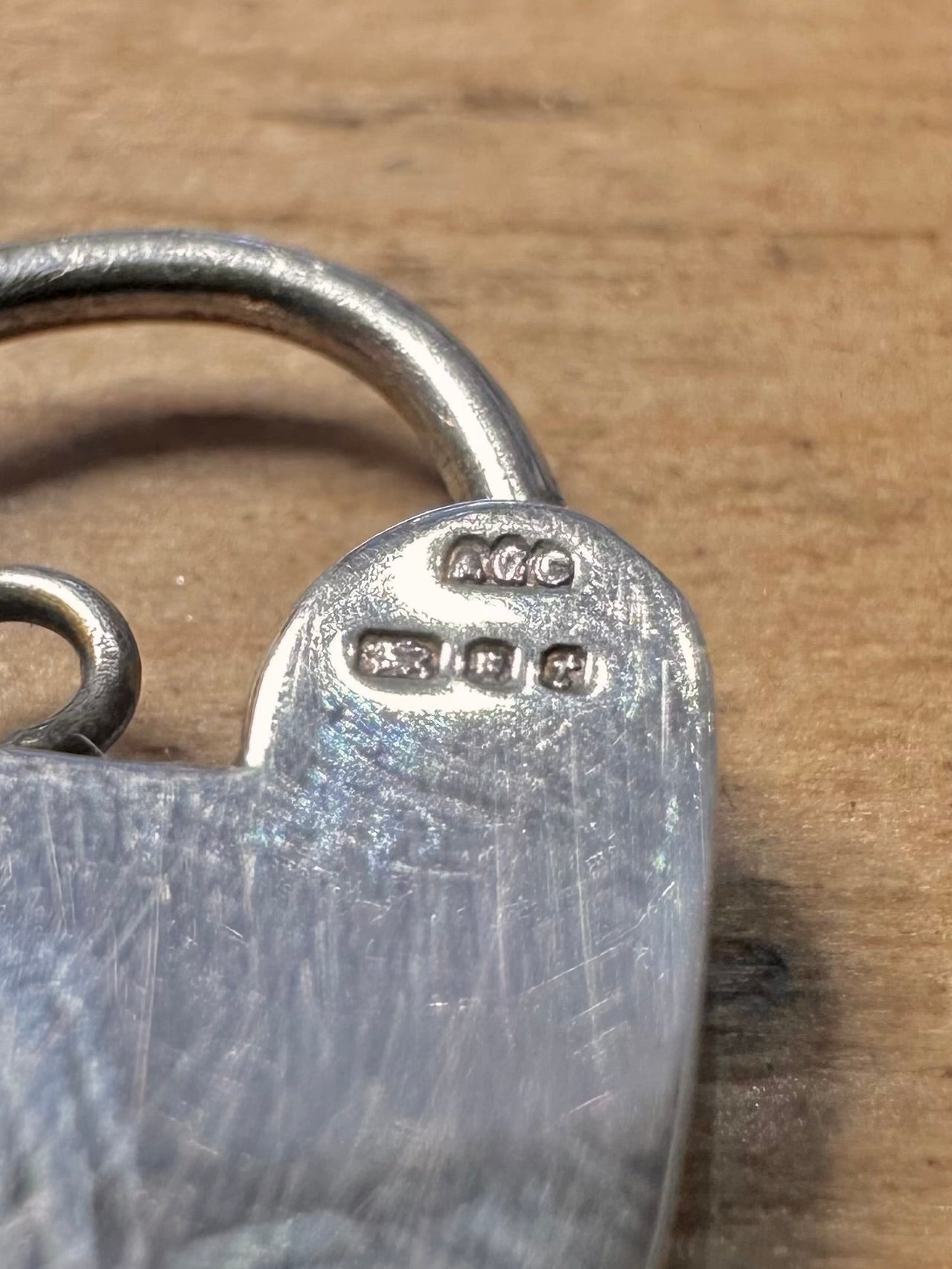 Vintage 1974 Heart Padlock 925 Silver Pendant
