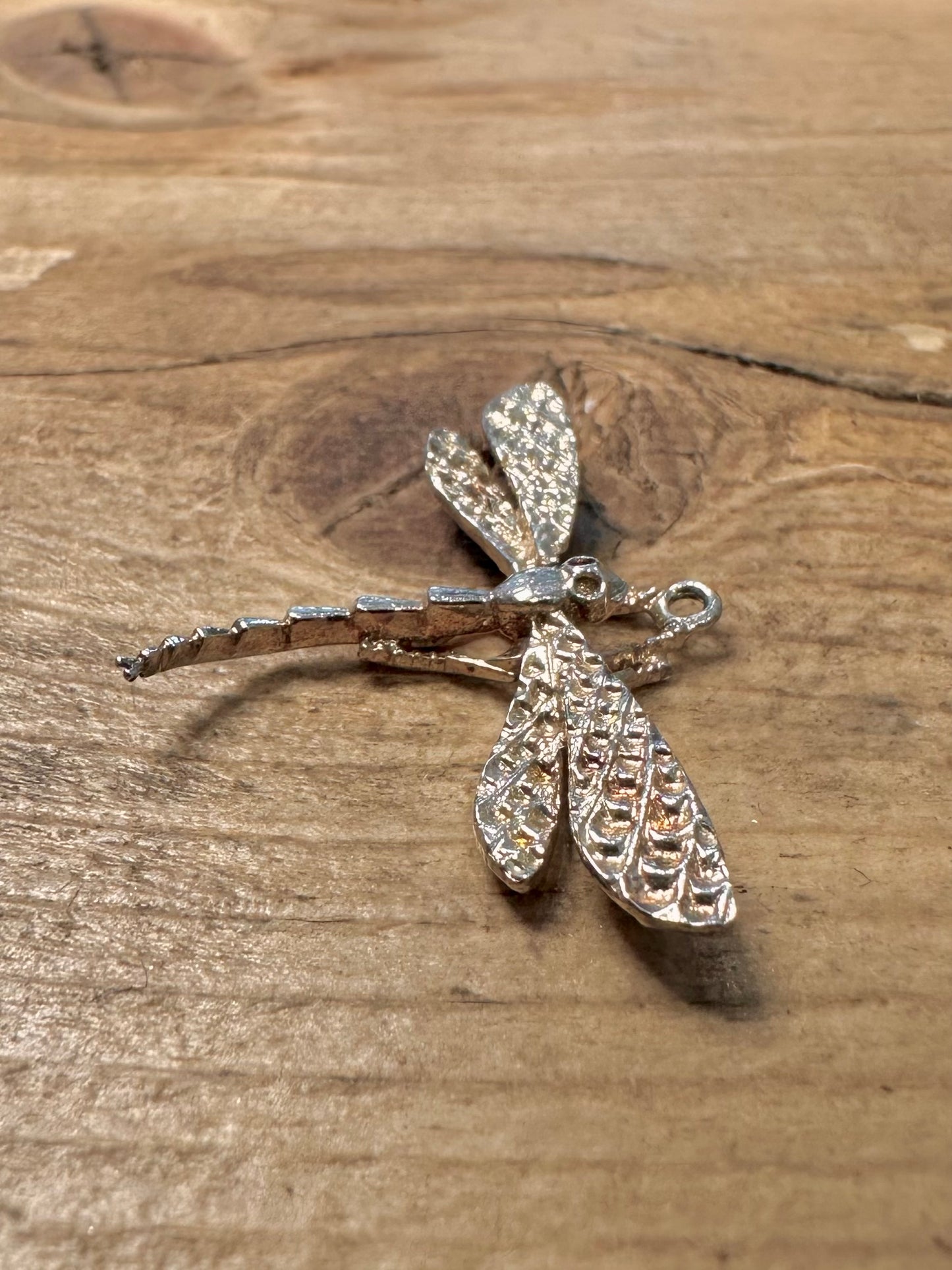 Vintage Dragonfly 925 Silver Pendant
