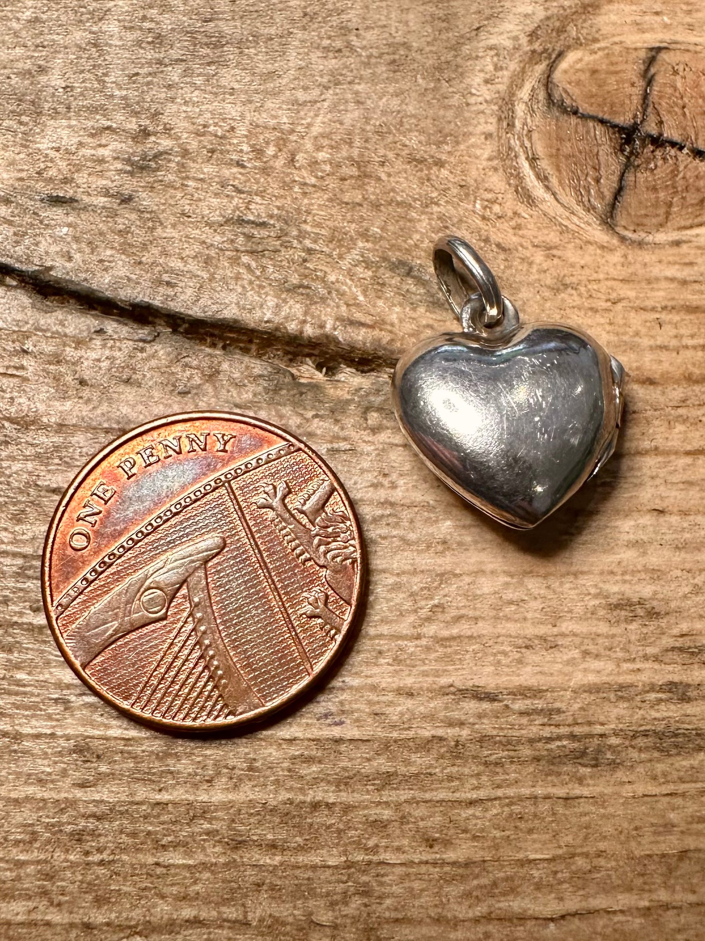 Vintage Heart Engraved Locket 925 Silver Pendant