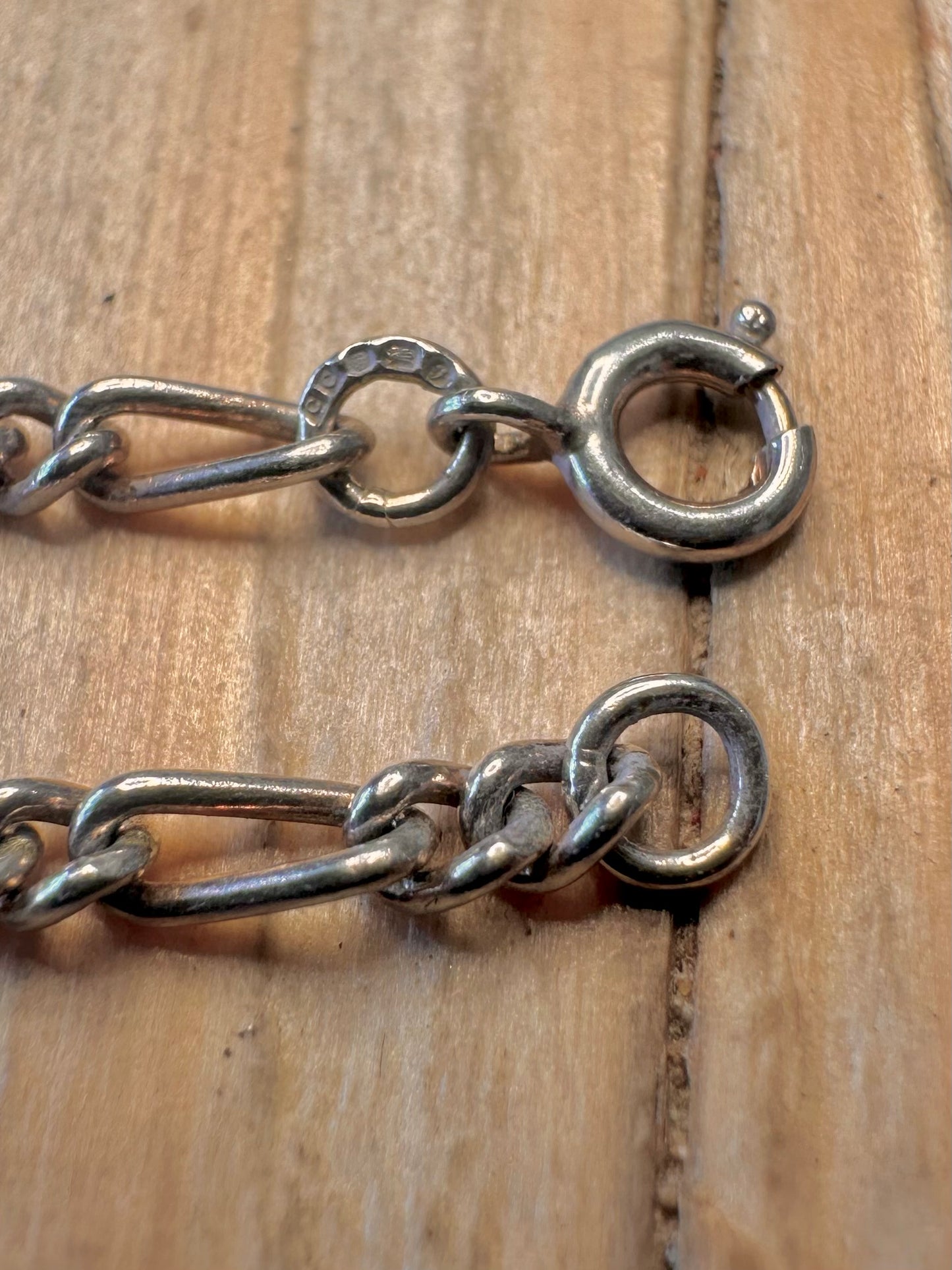 Vintage 1995 Figaro Chain 925 Sterling Silver 18 inch Necklace