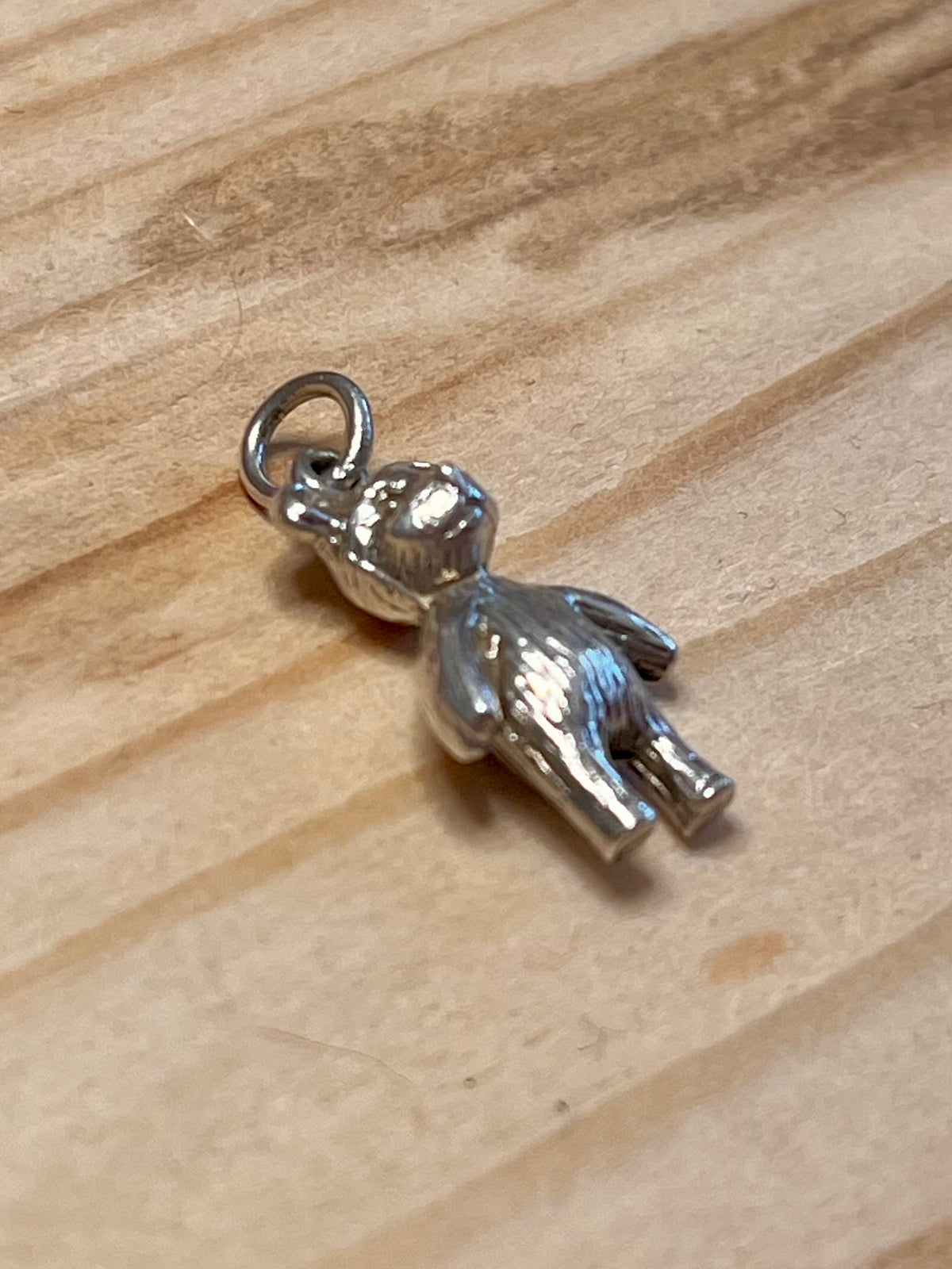 Small Teddy Bear 925 Sterling Silver Pendant