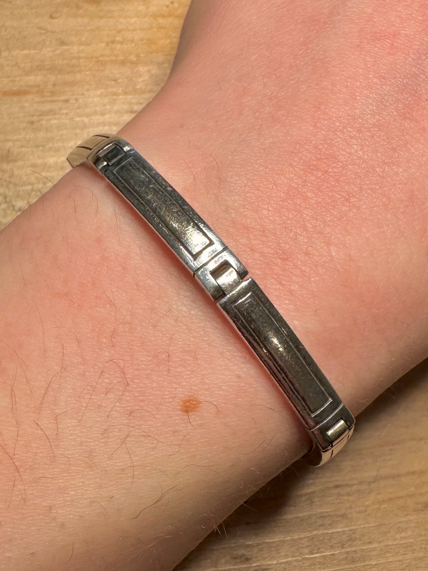 Vintage Bar Link 925 Silver 7.1 inch Bracelet