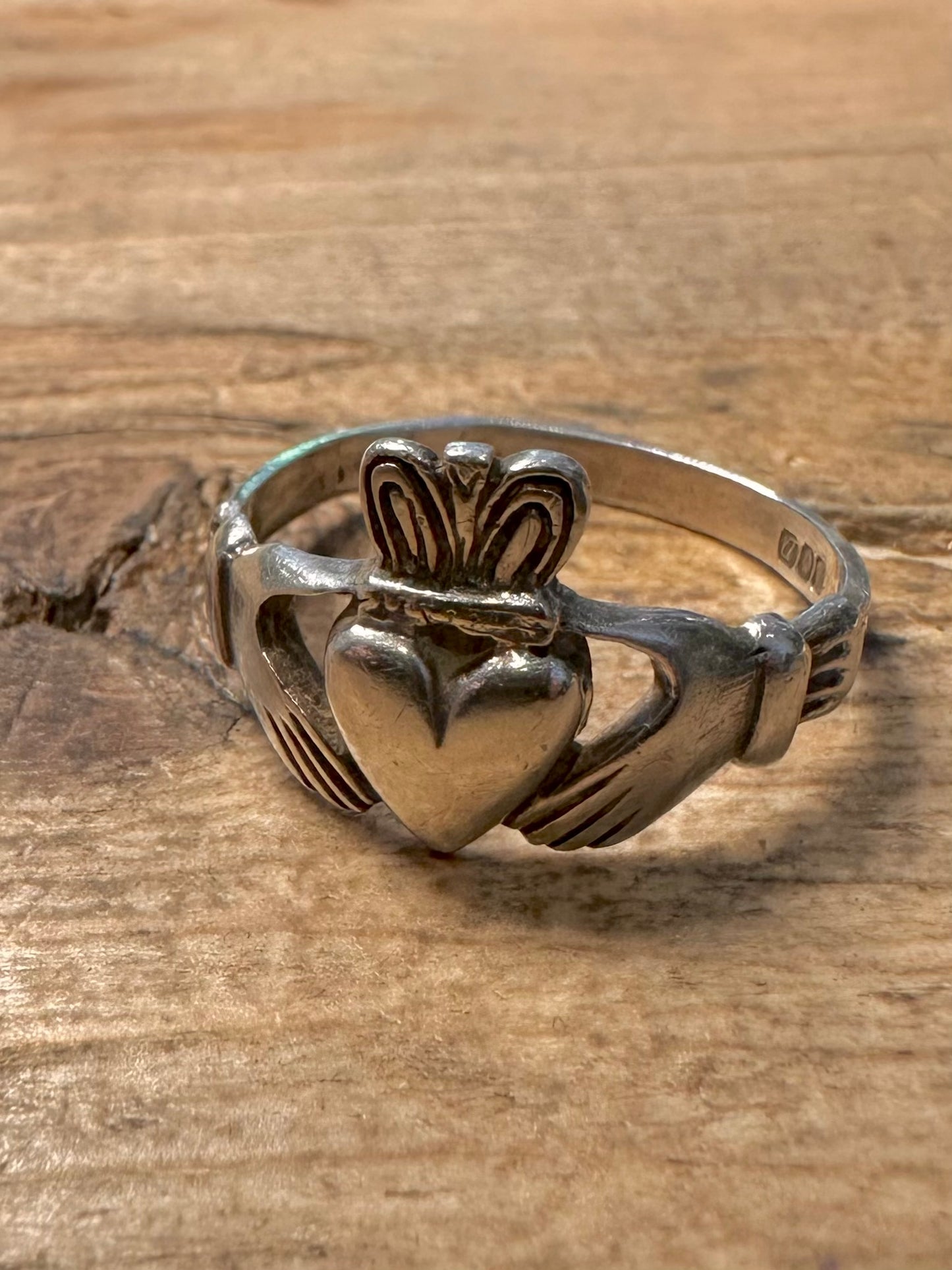 Vintage 1989 Dublin Claddagh 925 Silver Size W Ring
