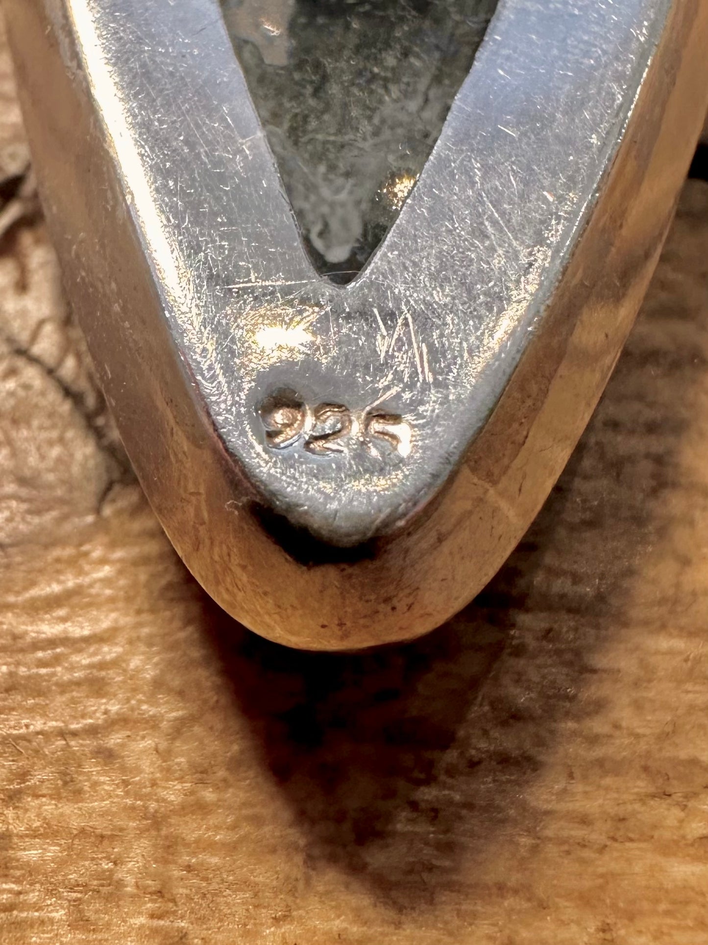 Vintage Labradorite Drop 925 Silver Pendant