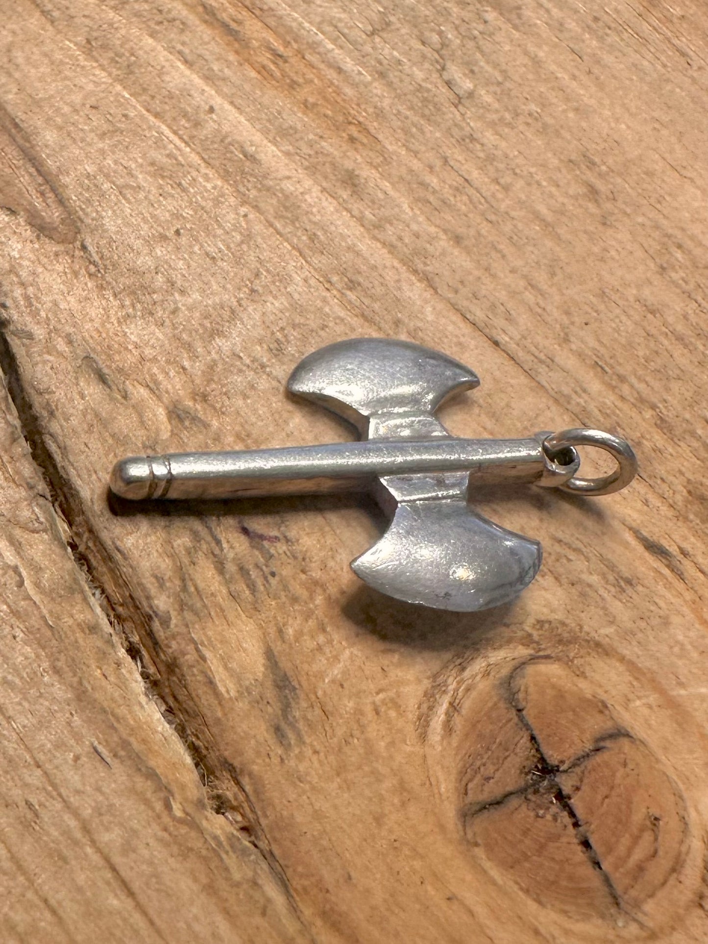 Vintage Double Axe 925 Silver Pendant