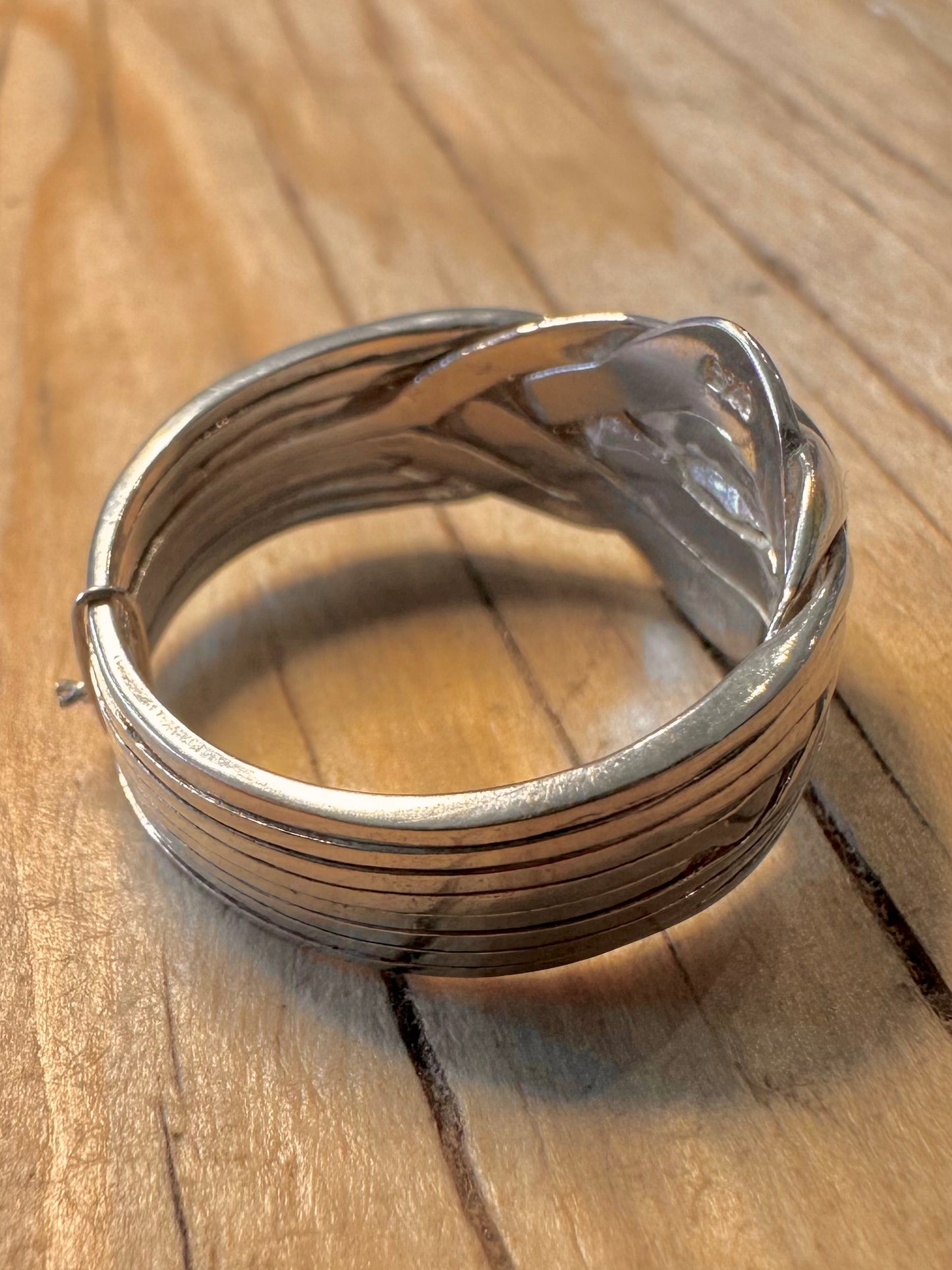 Vintage Puzzle 925 Silver Size U1/2 Ring