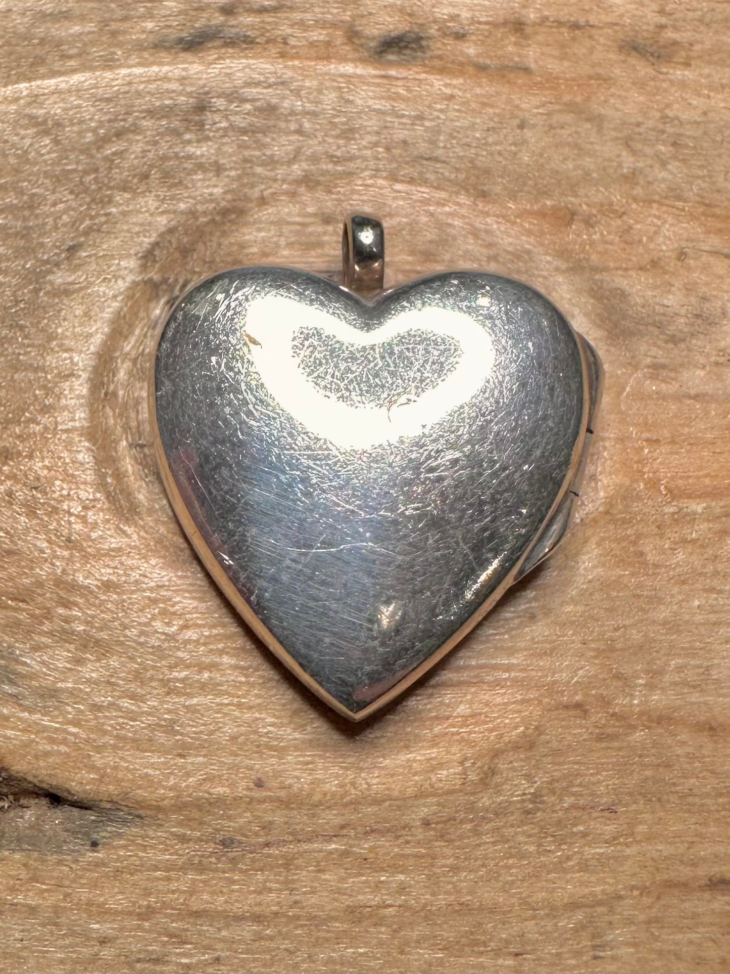 Vintage Engraved Heart 925 Silver Locket Pendant