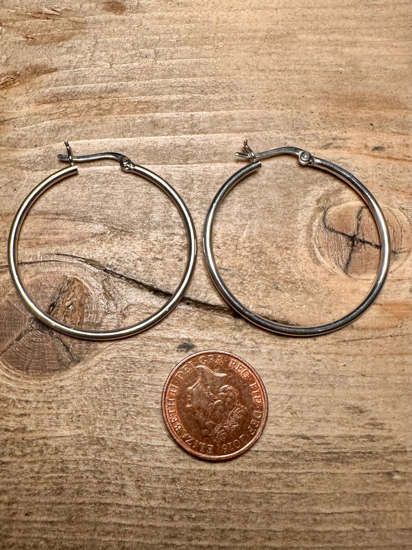 Vintage Hoops 925 Silver Earrings