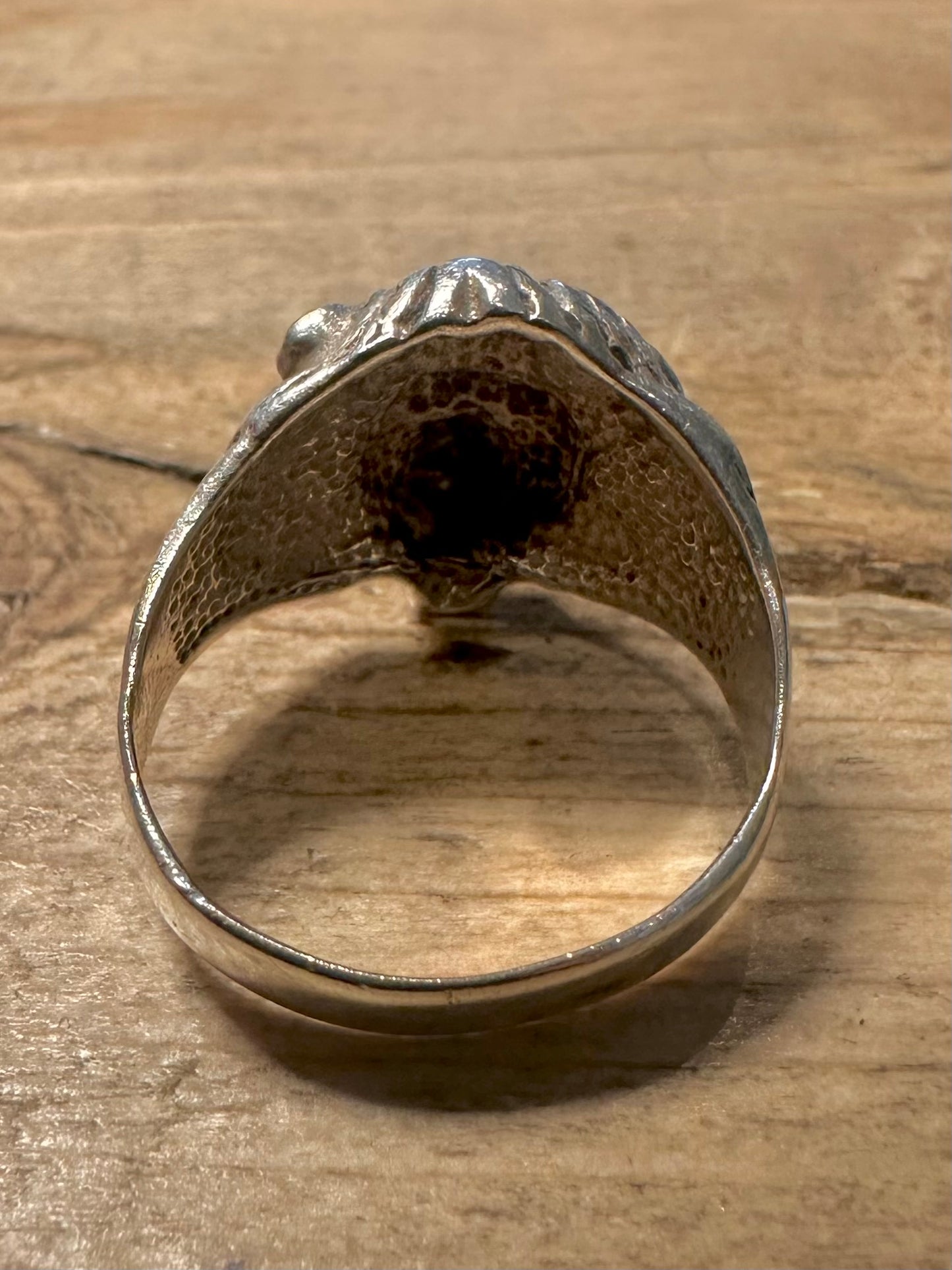 Vintage Lion Head 925 Silver Size R Ring