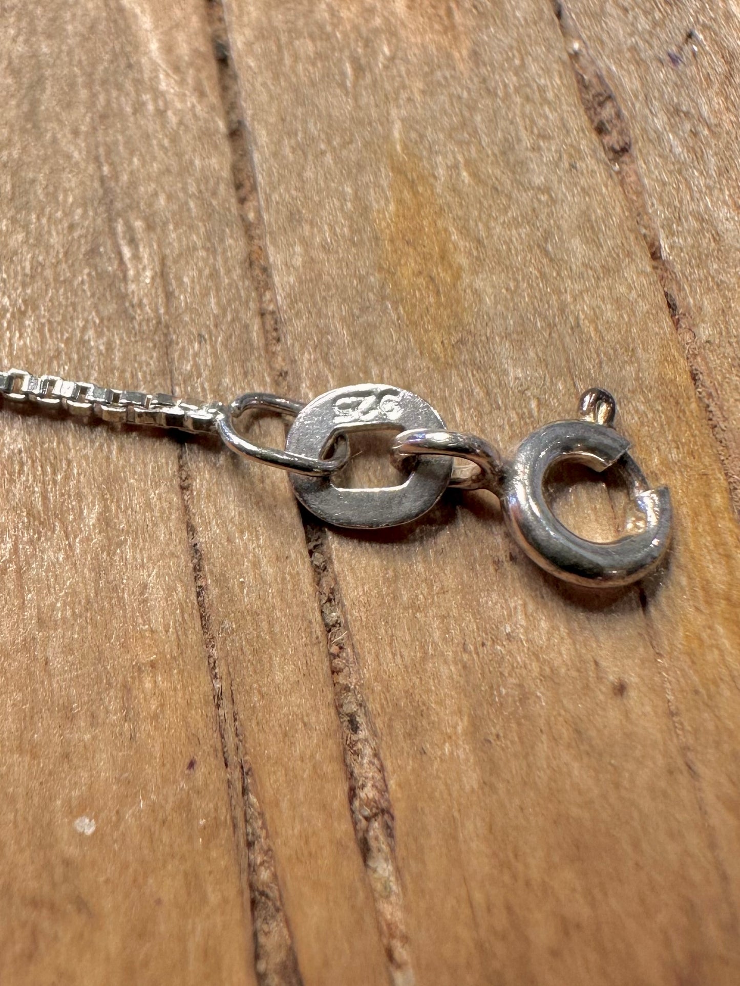 Vintage Box Chain 925 Sterling Silver 18 inch Necklace