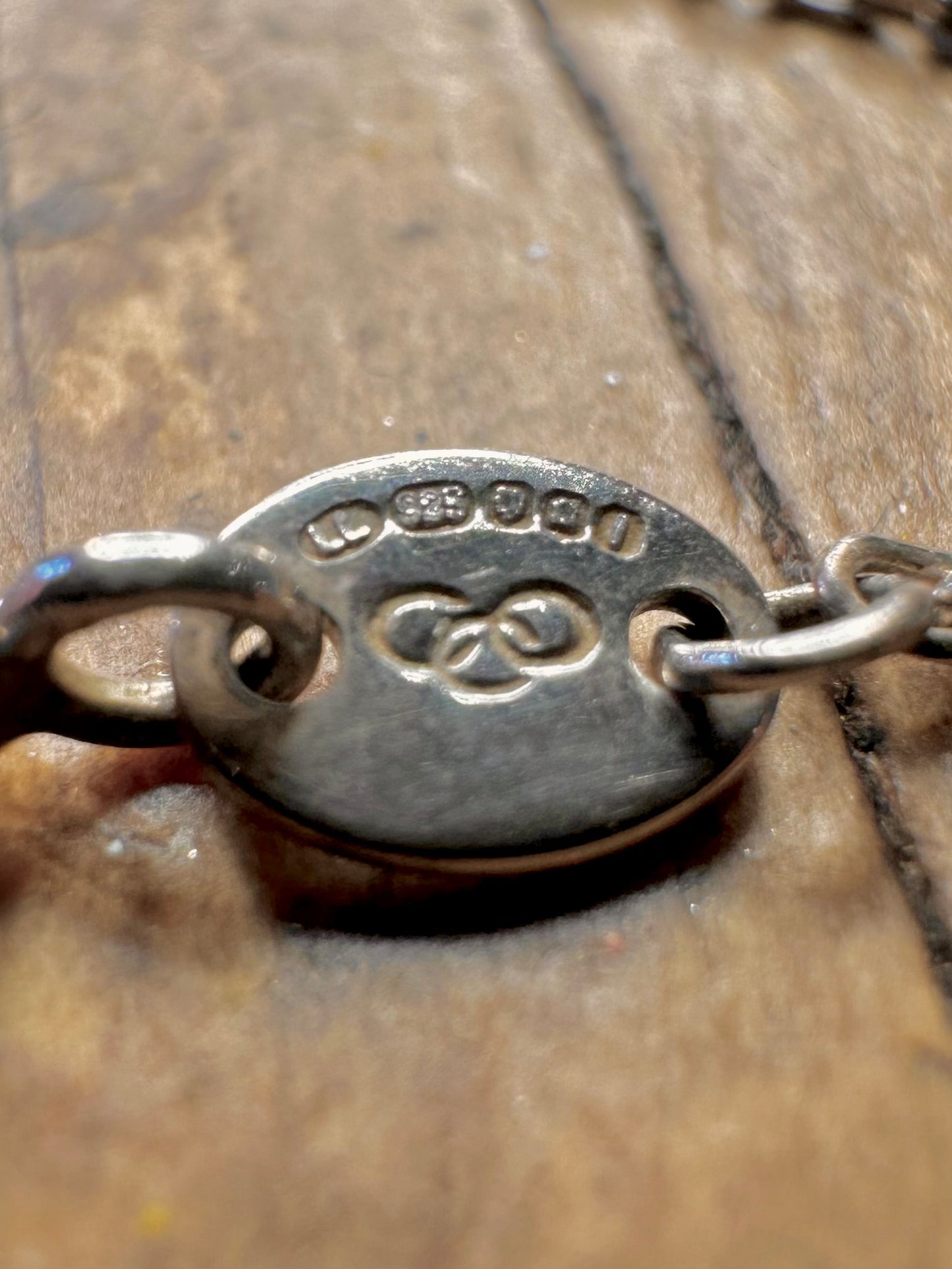 Links of London 2010 Interlocking Circle 925 Sterling Silver 15 to 17.5 inch Necklace