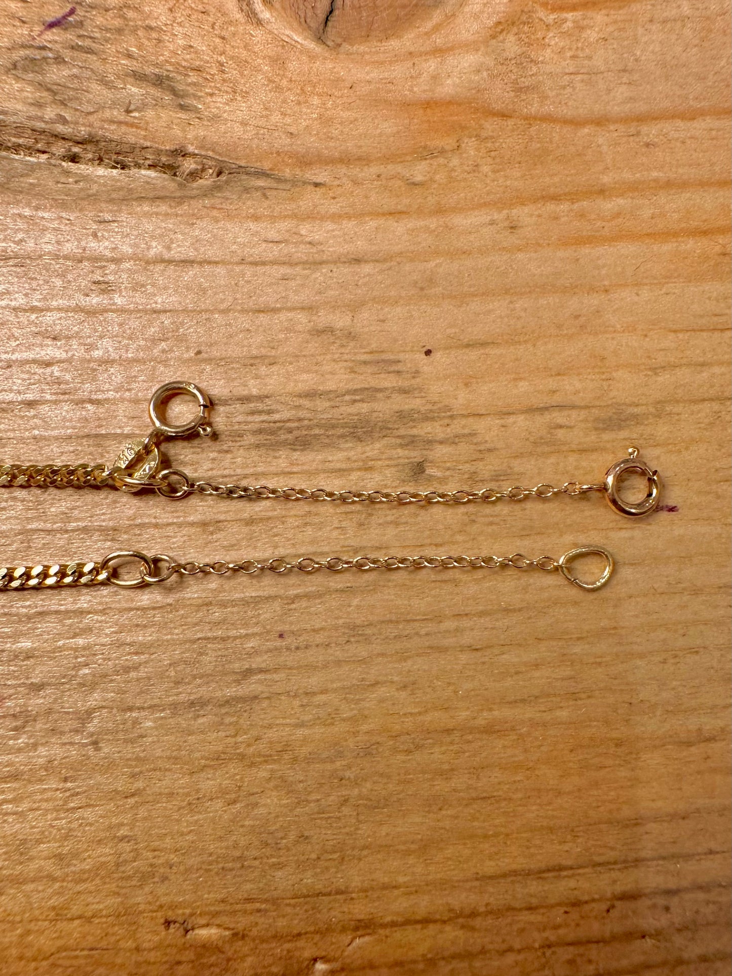 Vintage Curb Chain 9ct Gold 18 to 21.5 inch Necklace