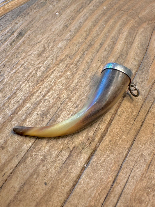 Horn Shaped 925 Sterling Silver Pendant