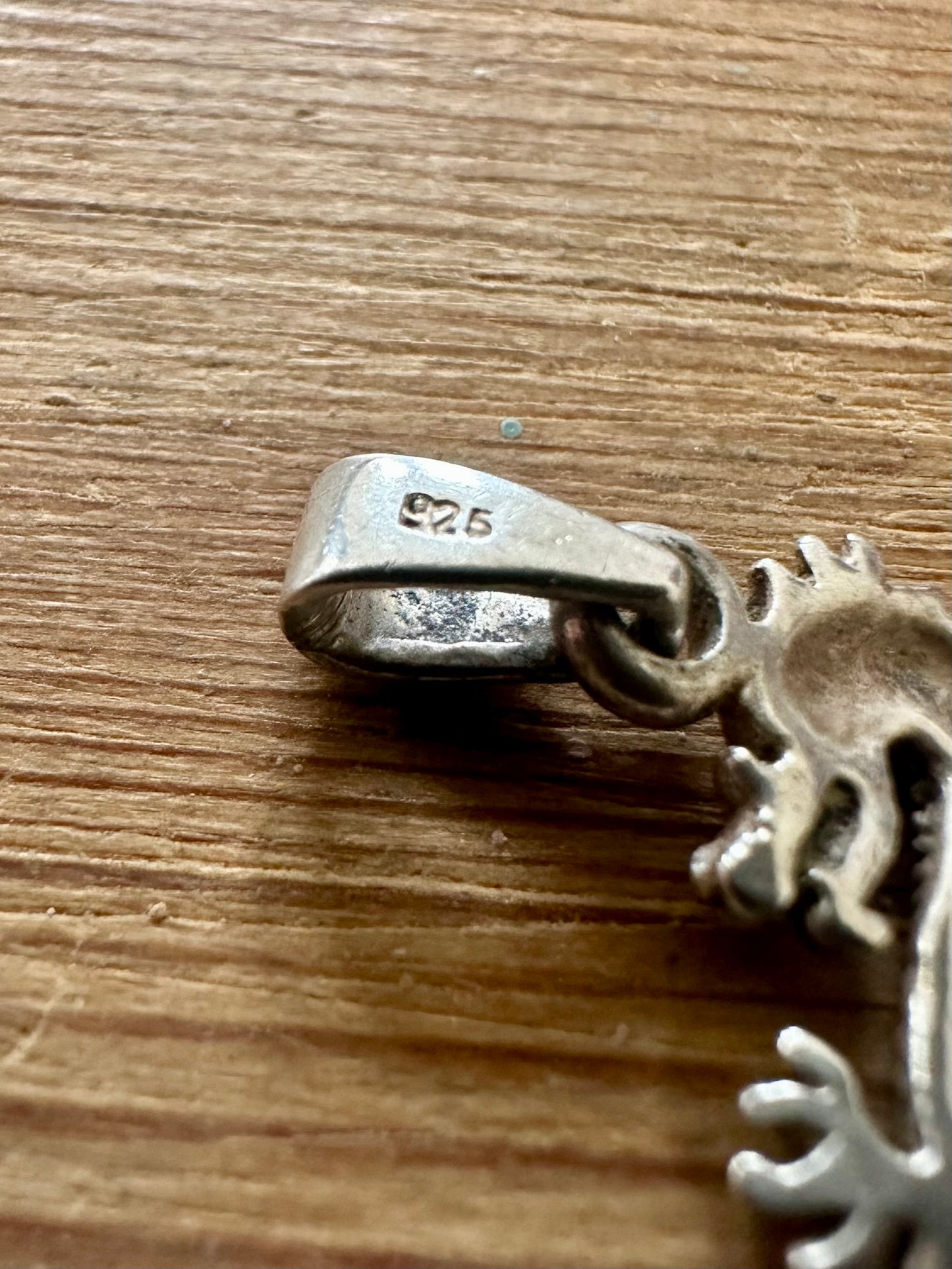 Vintage Dragon 925 Silver Pendant