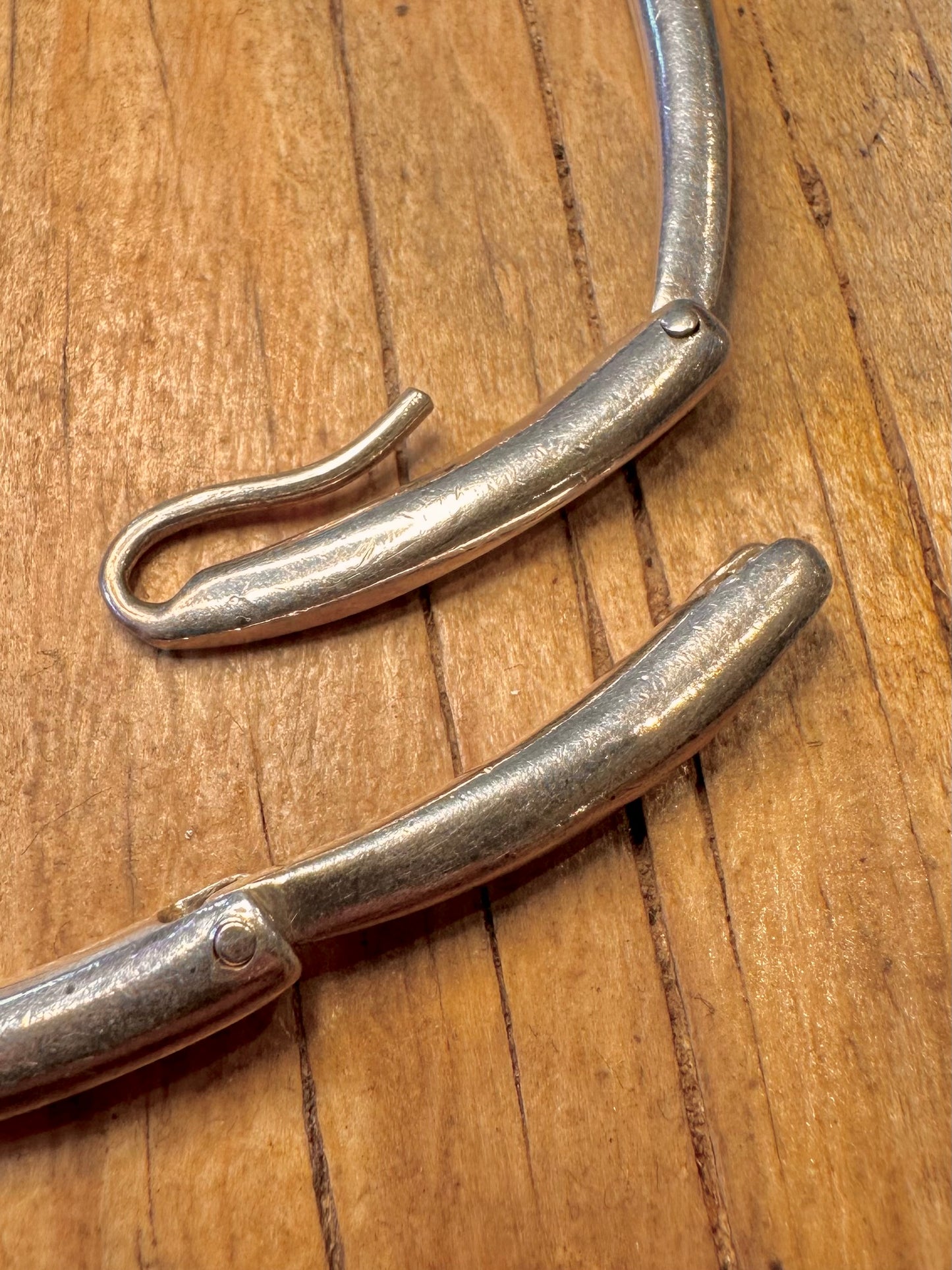 Abstract Unique Link Hinged 925 Sterling Silver 15.5 inch Necklace