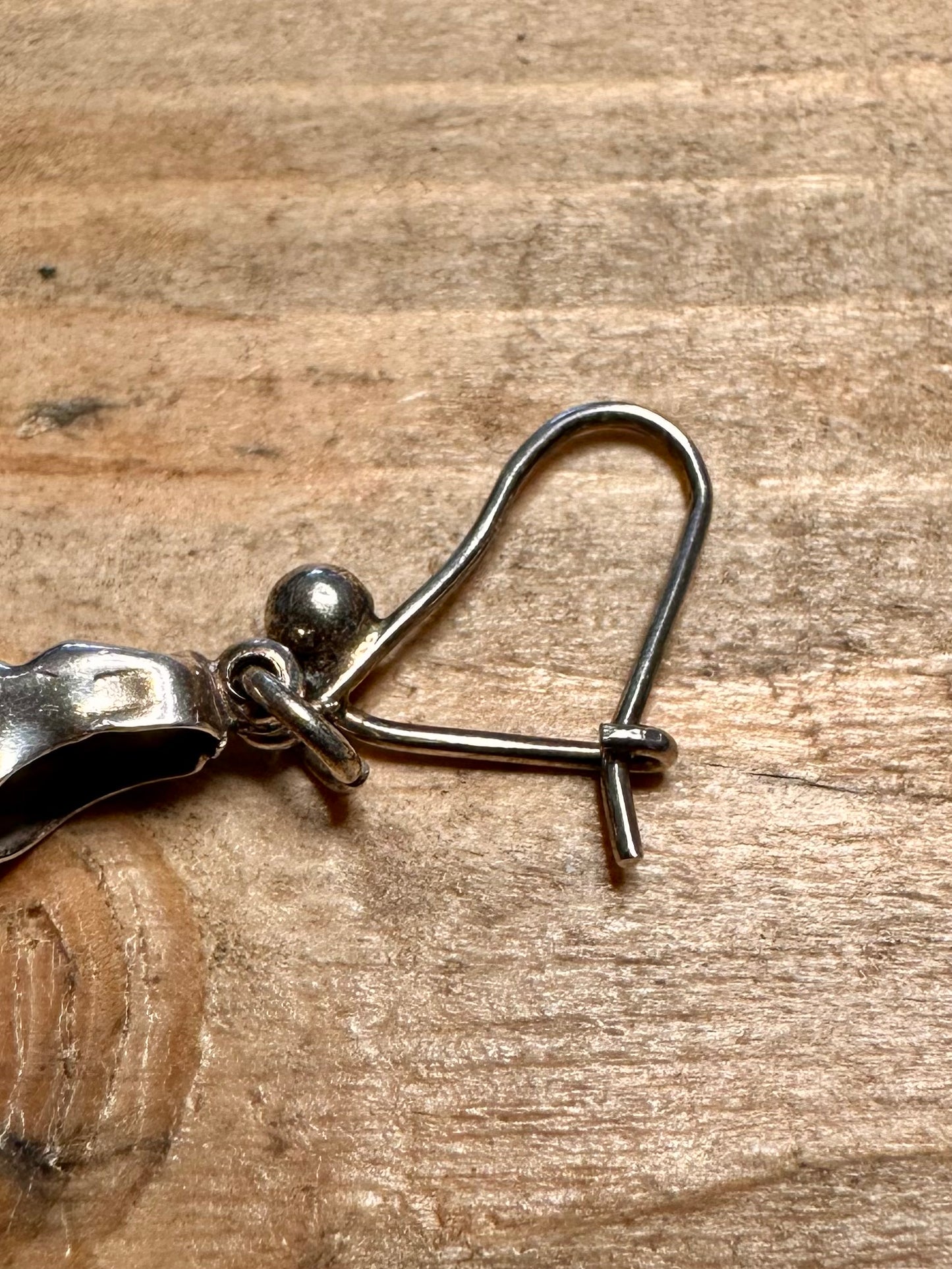 Vintage Clogs 925 Silver Earrings