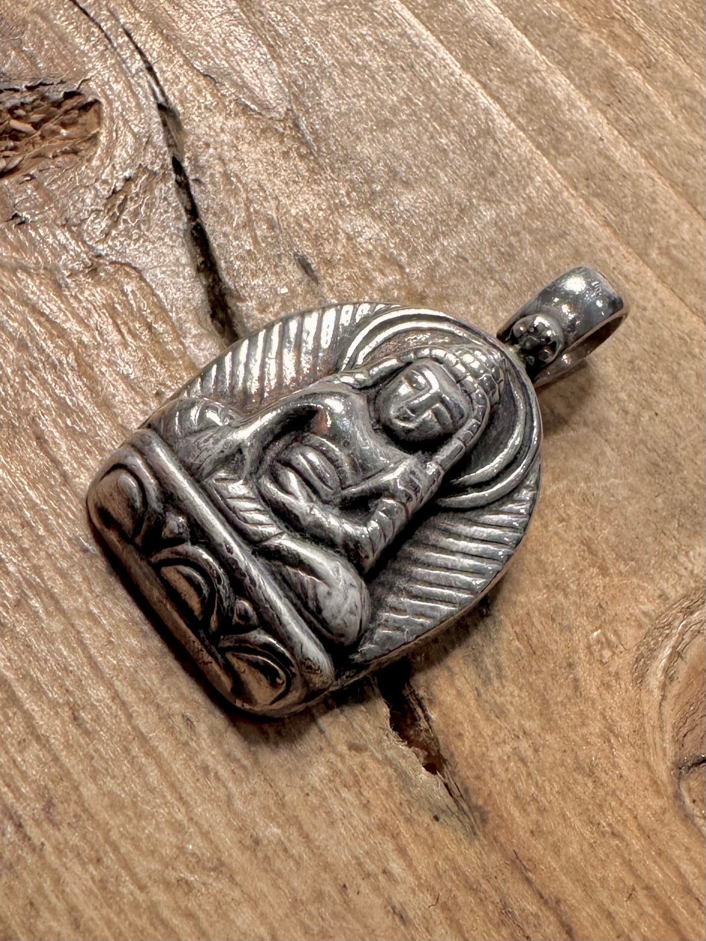 Vintage Buddha 925 Silver Pendant