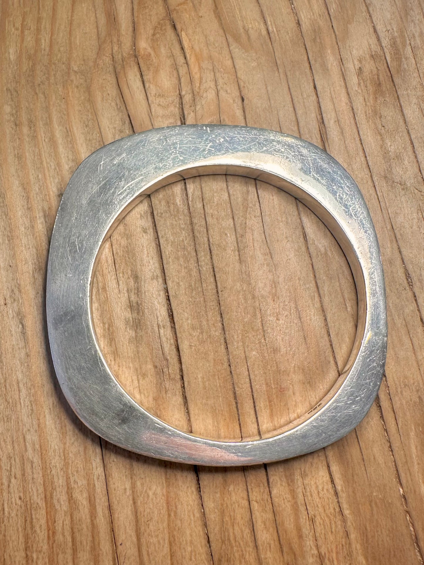 Abstract Geometric Shape 925 Sterling Bangle