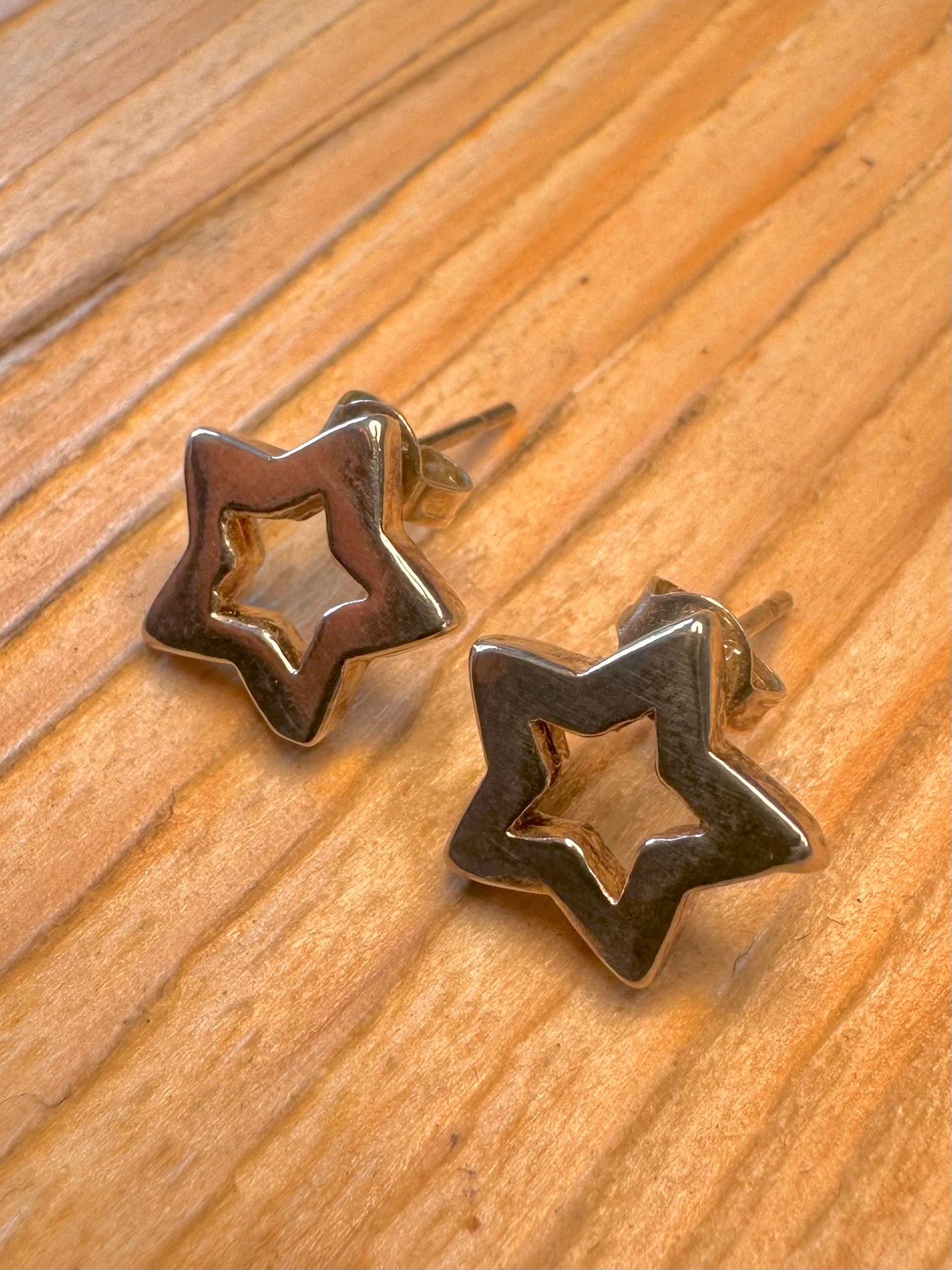 Vintage Star Stud 925 Sterling Silver Earrings