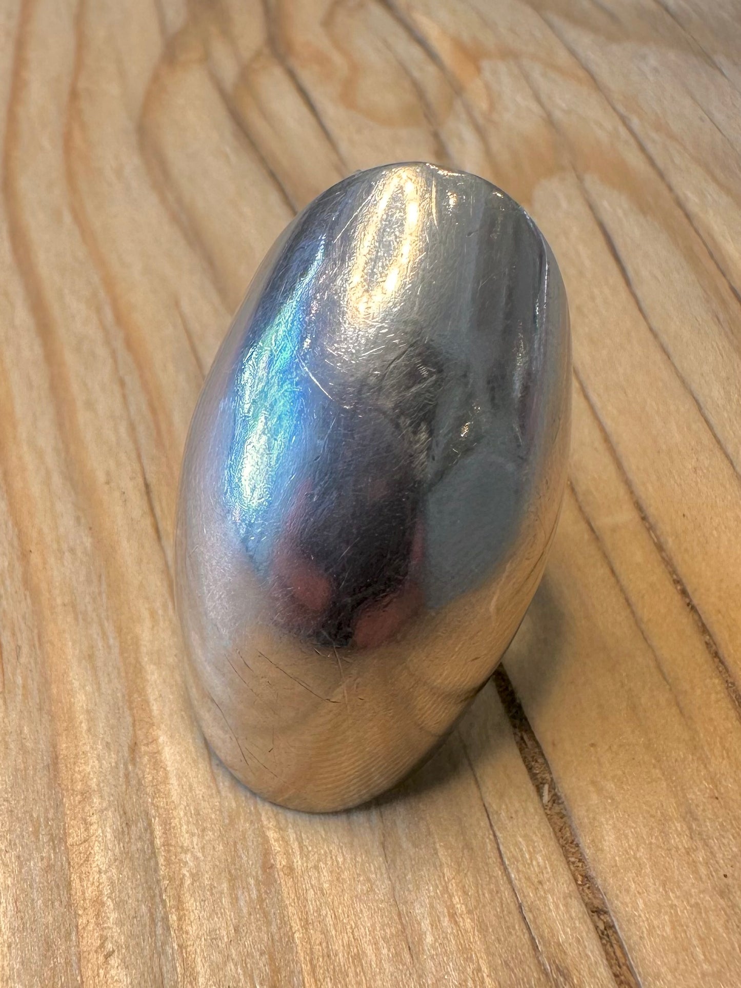 Vintage Dome Long 925 Silver Size M Ring