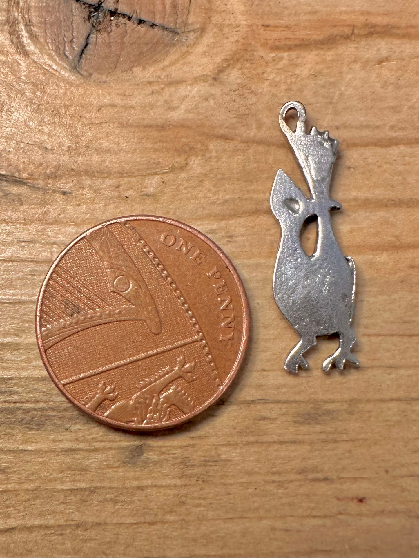 Vintage Roadrunner Turquoise 925 Silver Pendant