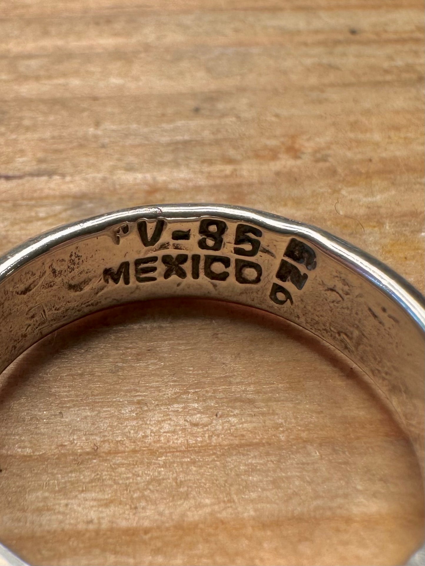 Vintage Modernist Ball Chime Mexico 925 Sterling Silver Size N Ring