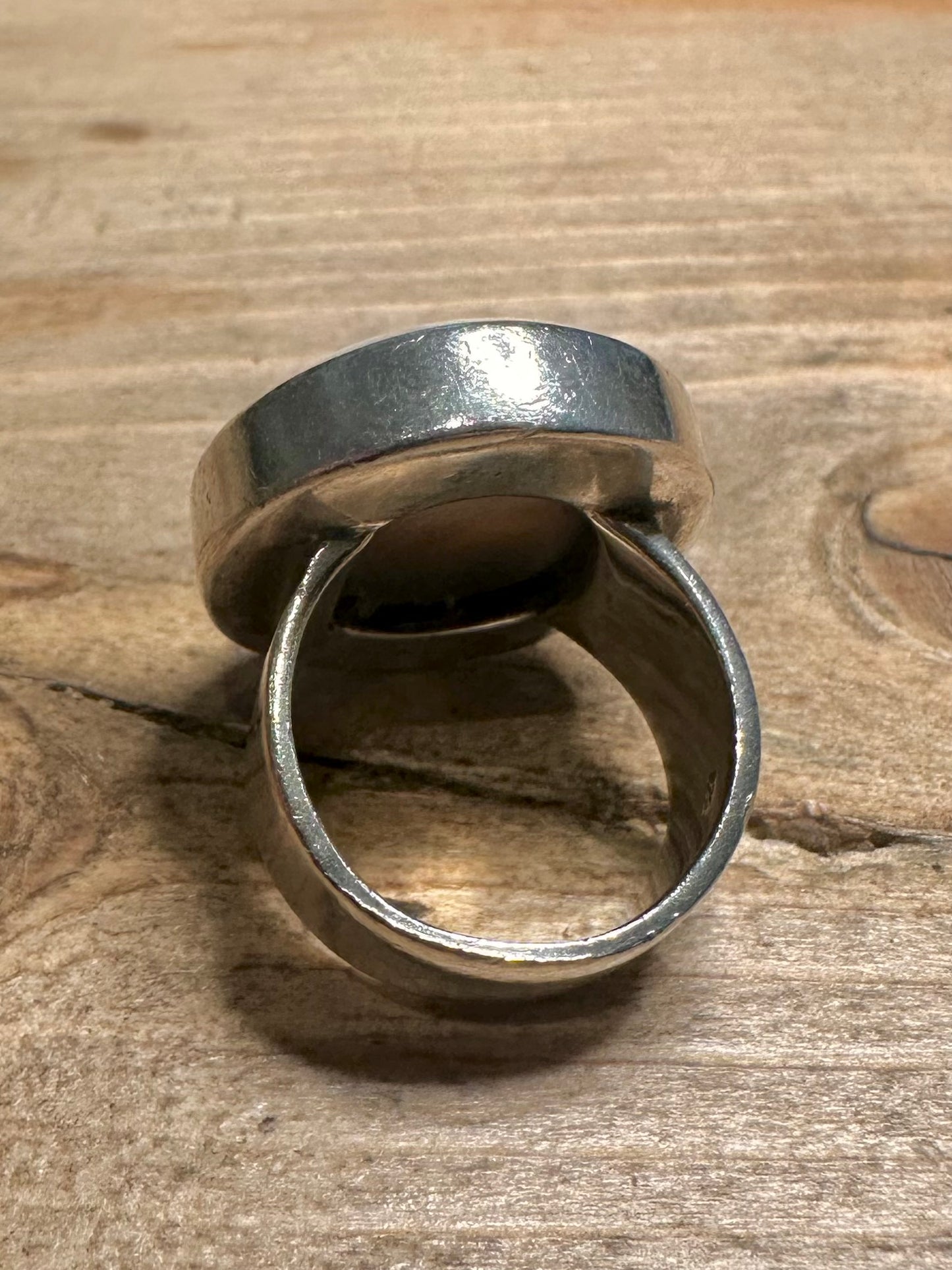 Vintage Chunky Shiva Eye 925 Silver Size P Ring