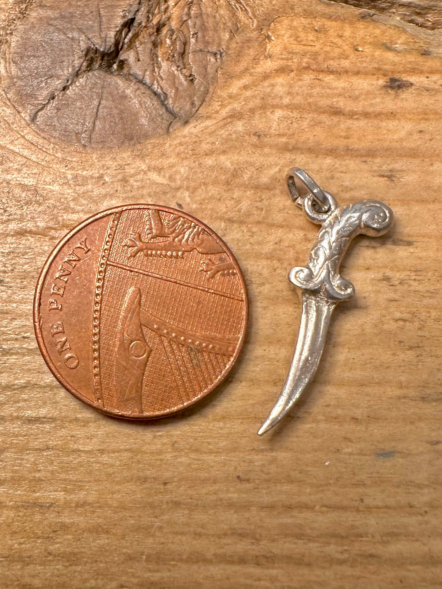 Vintage Dagger 925 Silver Pendant