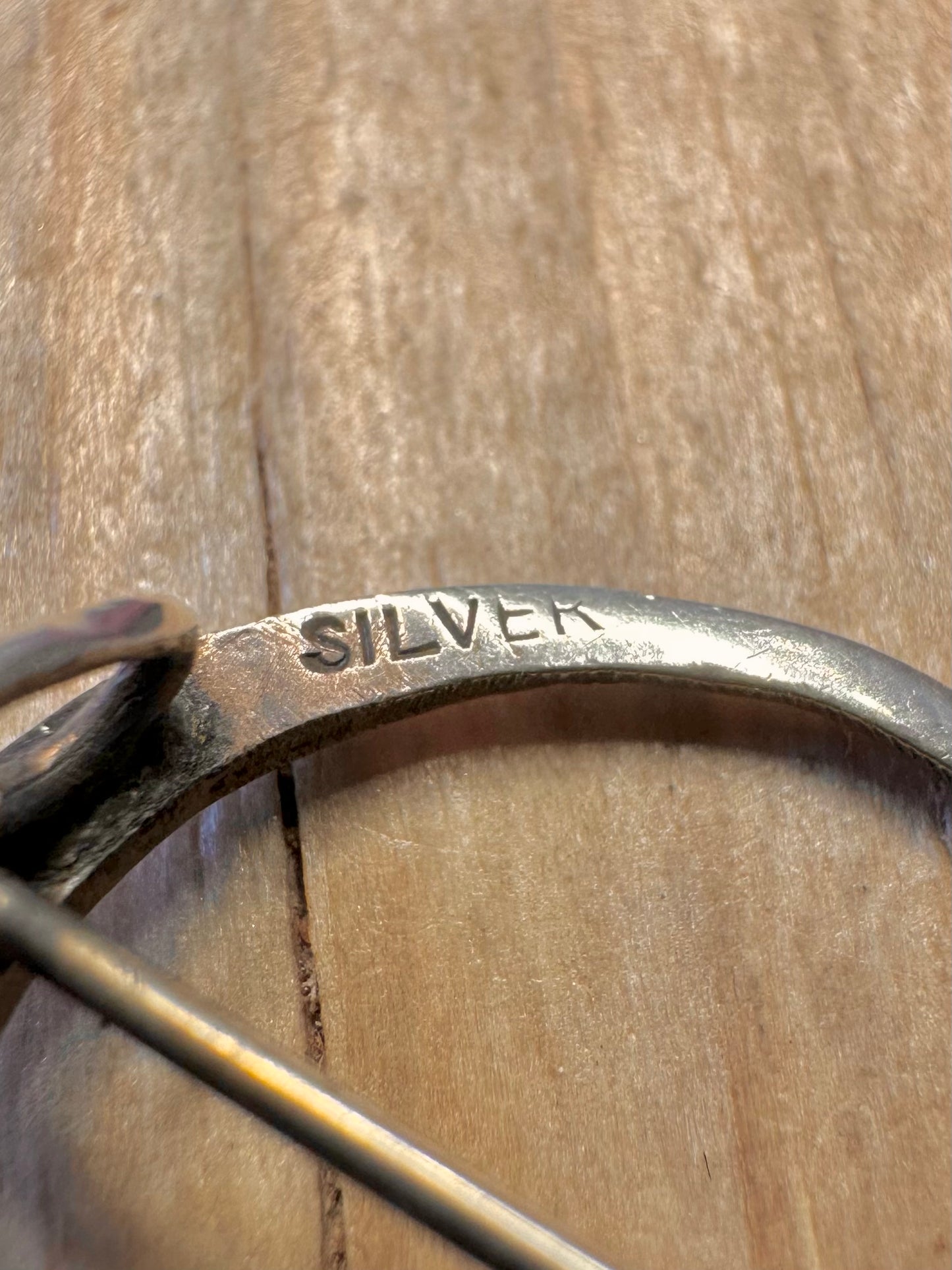 Vintage Celtic Carnelian 925 Sterling Silver Brooch