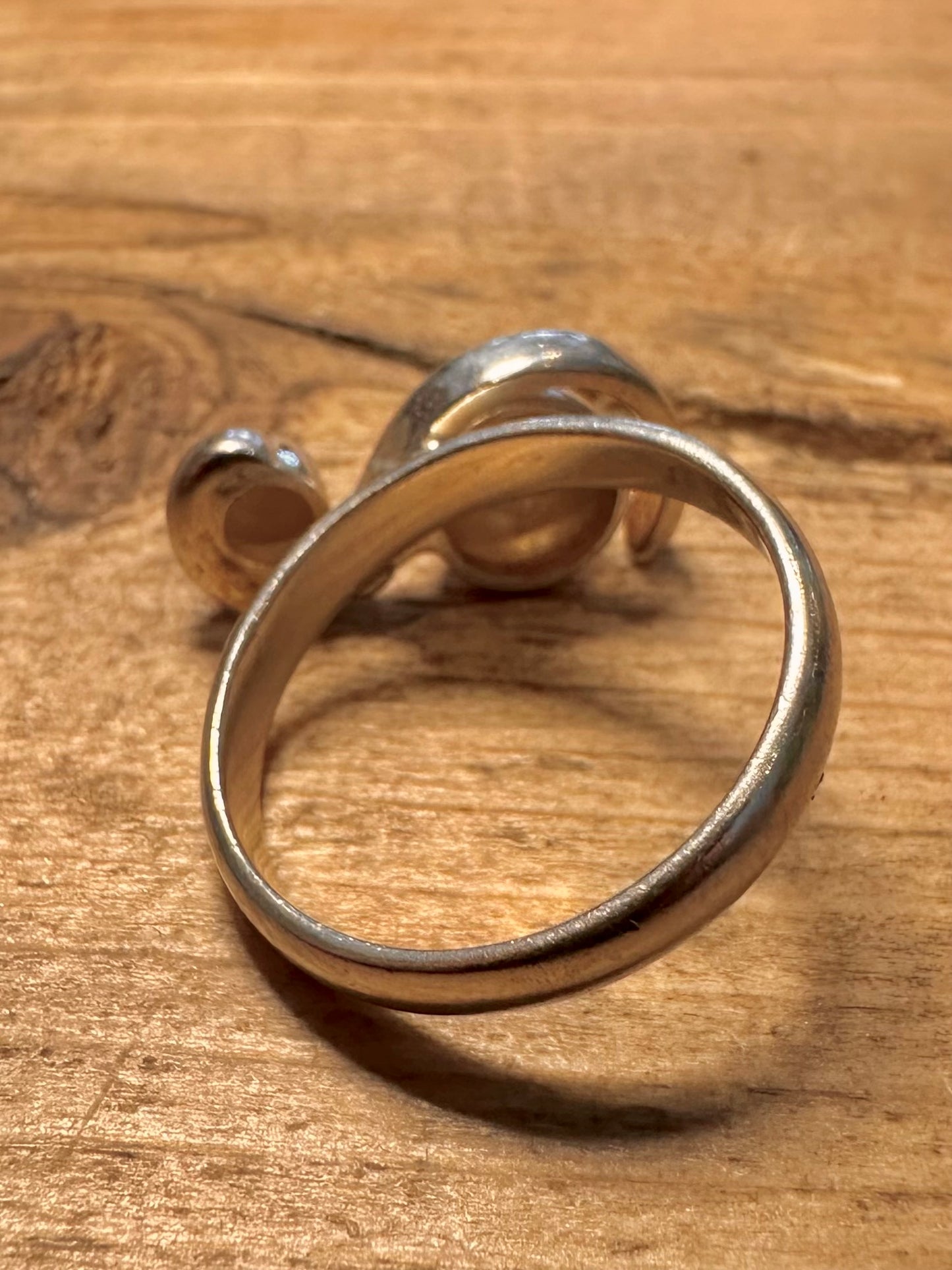 Abstract Swinging Ball 925 Silver Size S Ring