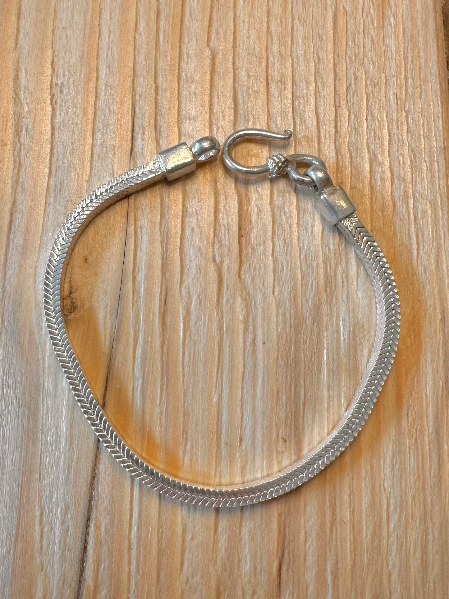 Modern Fox Tail Chain 925 Silver 7 inch Bracelet