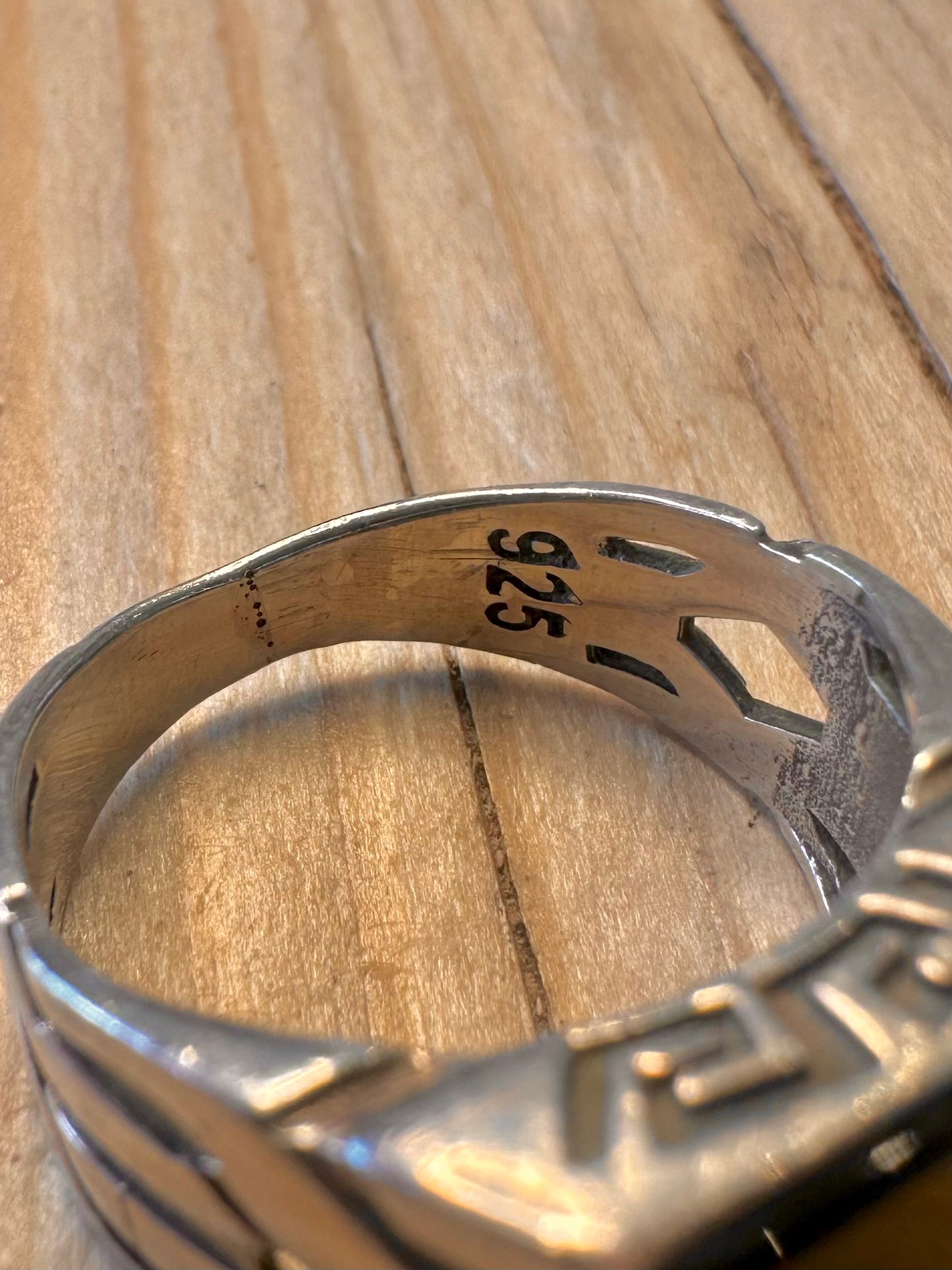 Vintage Onyx Signet 925 Silver Size U Ring