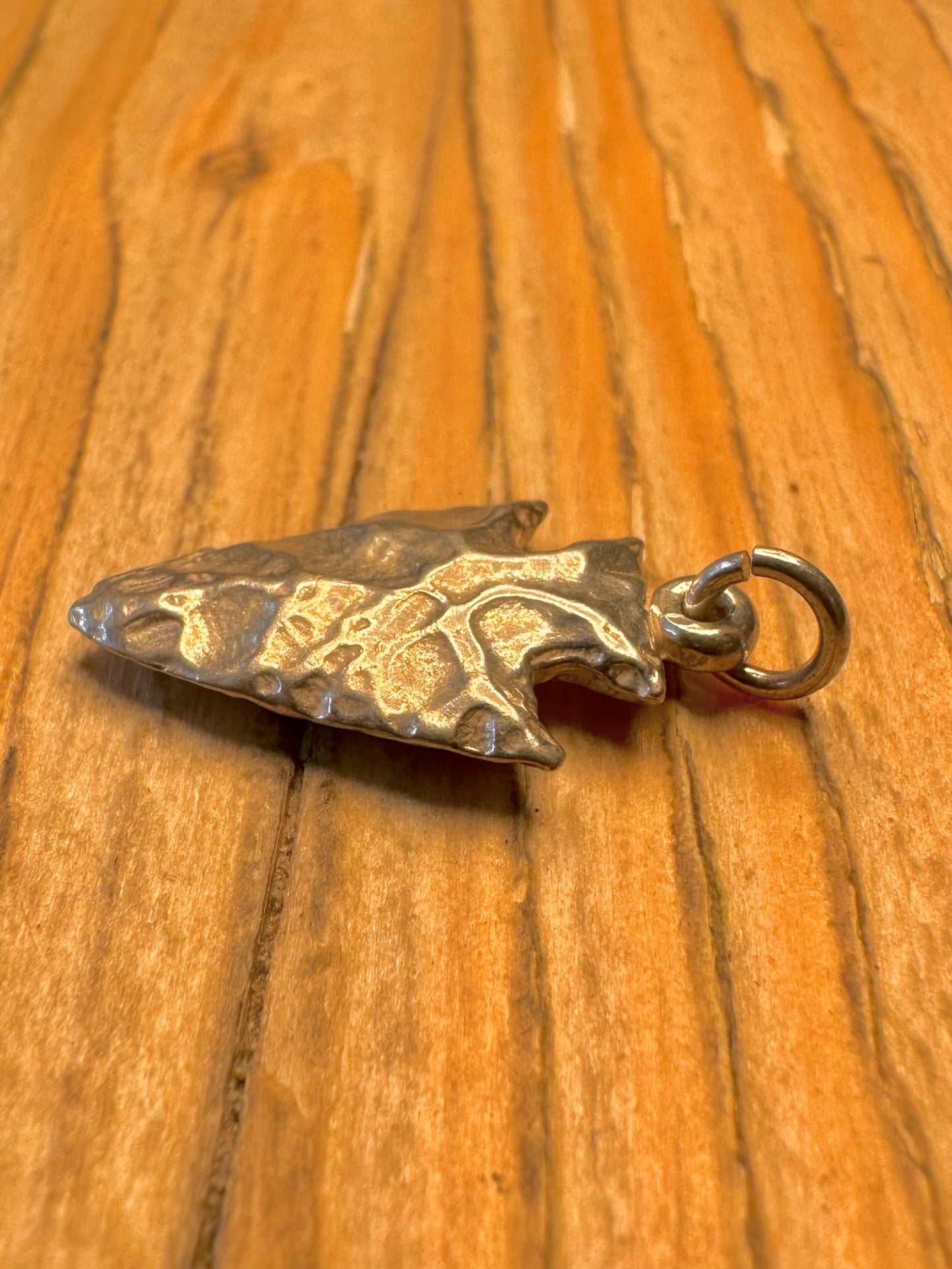 Vintage Arrow Head Textured 925 Sterling Silver Pendant