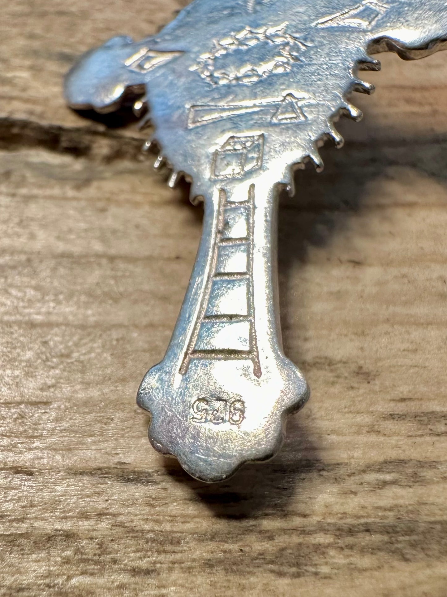 Modern Sunburst Crucifix 925 Silver Pendant