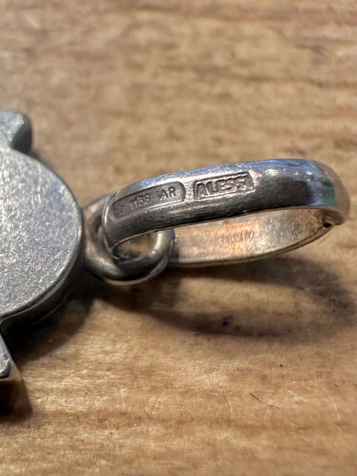 Vintage Alessi Logo 925 Silver Pendant
