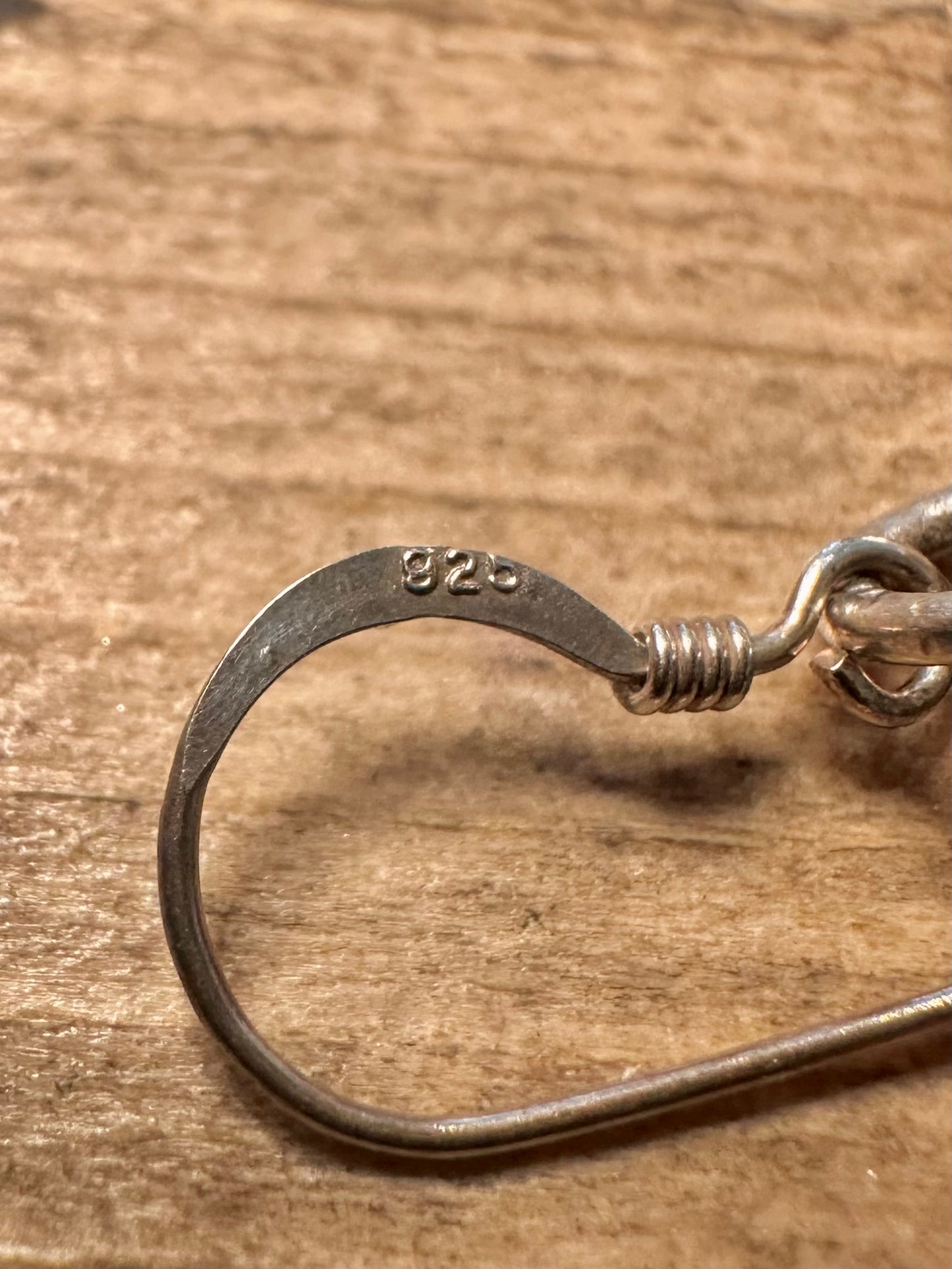 Vintage Chunky Pig 925 Silver Earrings