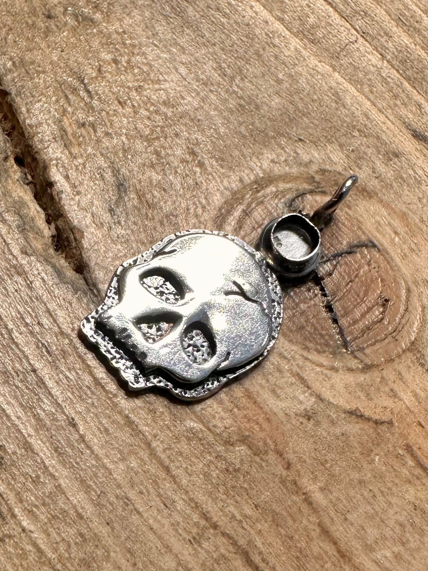 Vintage Skull 925 Silver Pendant