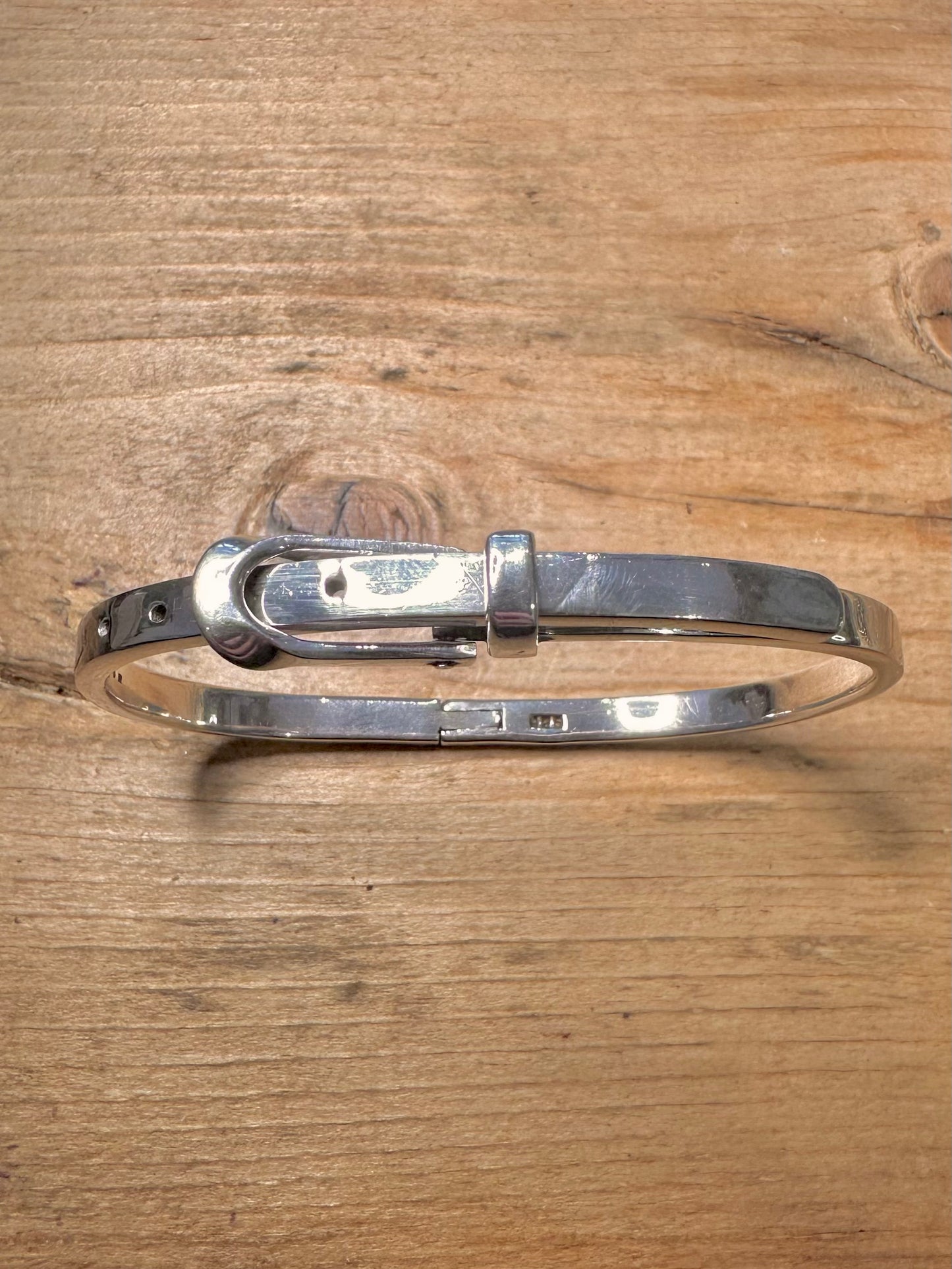 Vintage 1998 Buckle Clasp 925 Silver Bangle