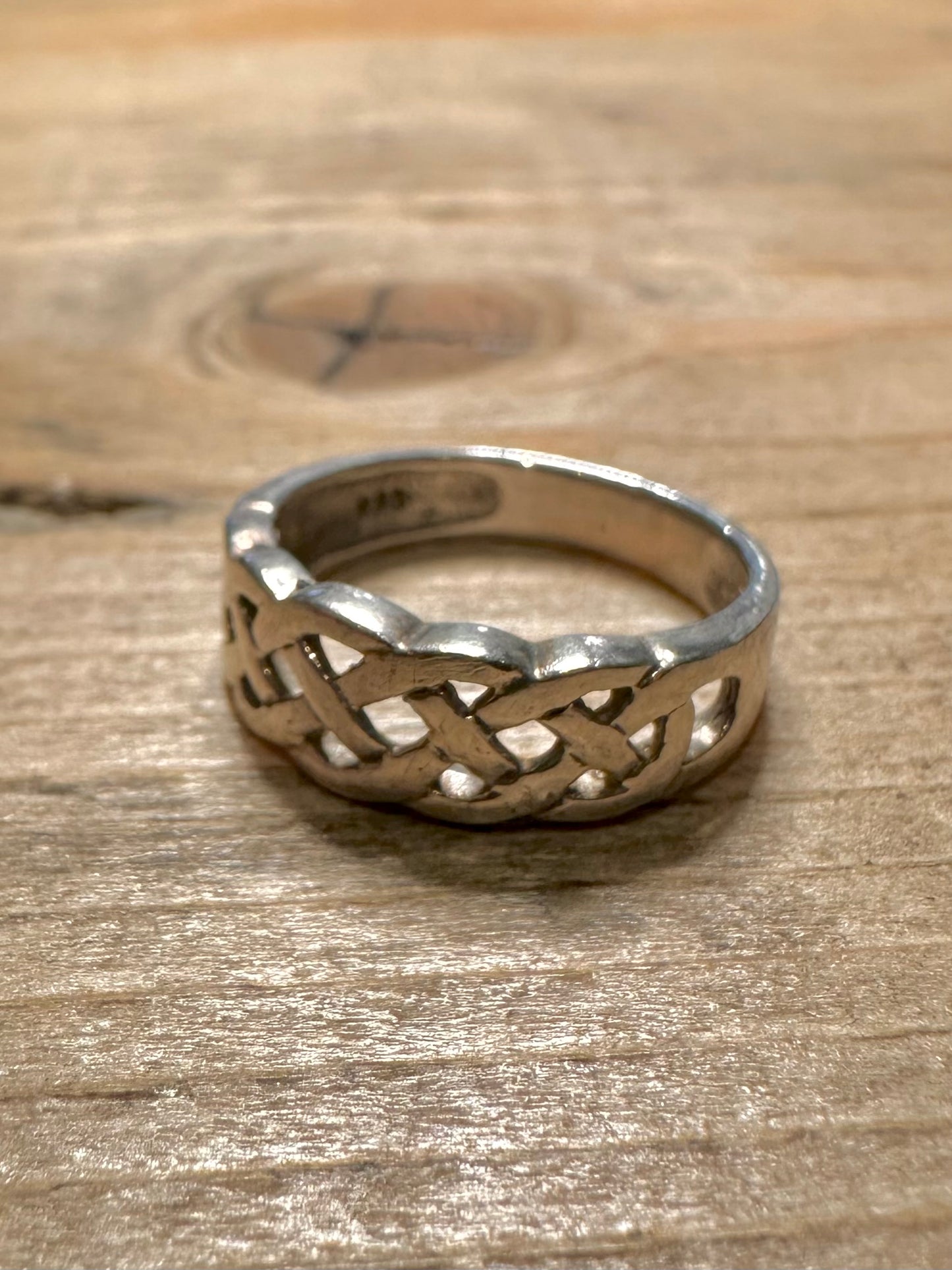 Vintage Celtic 925 Silver Size M Ring