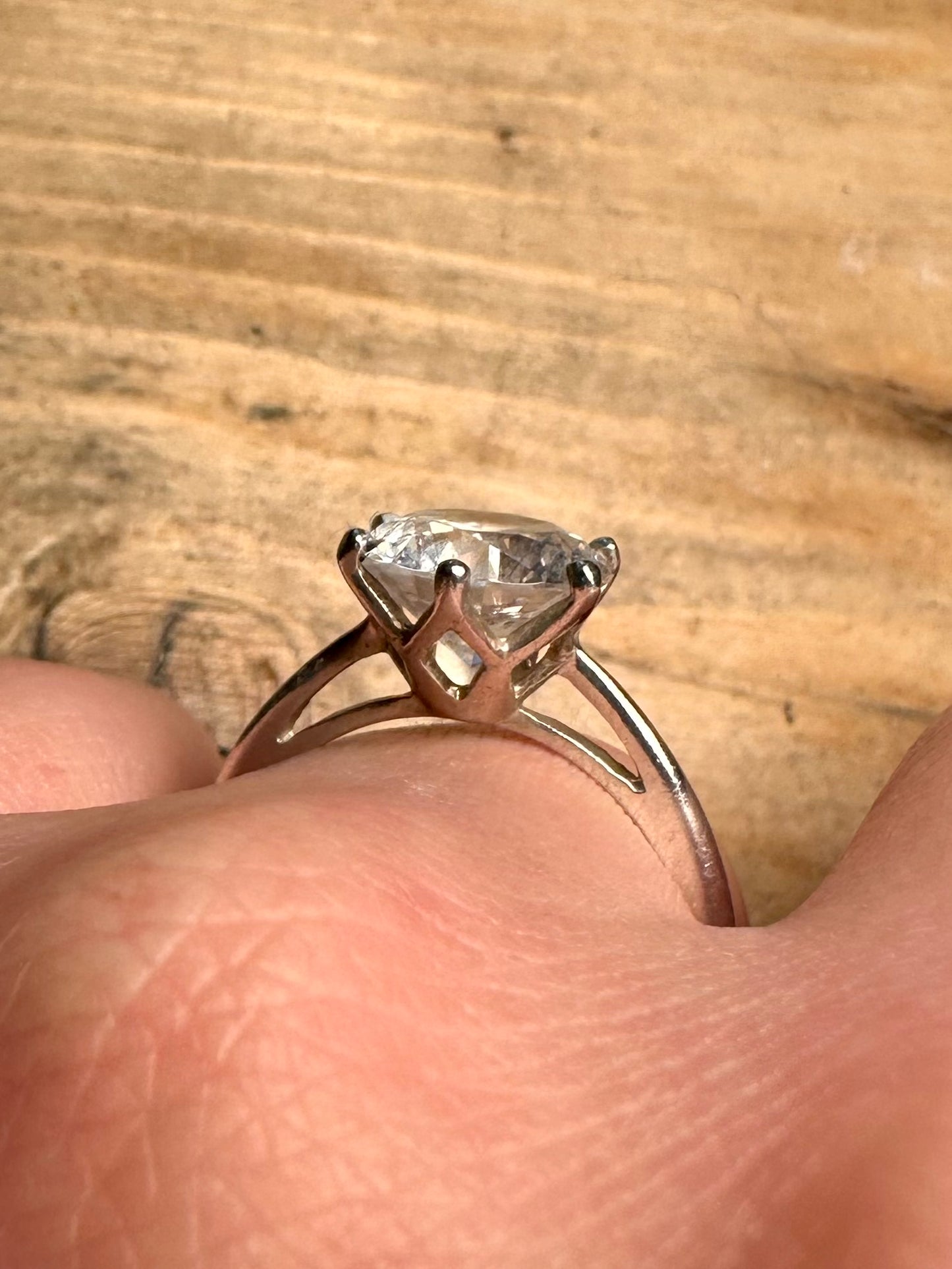 Vintage DQCZ Stone 925 Silver Size Q Ring