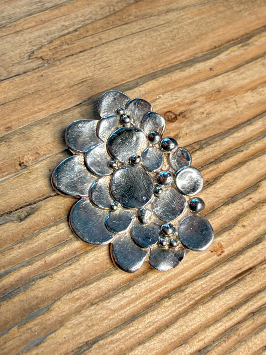 Modernist 1990 Bubble Dots Maker SJH 925 Sterling Silver Brooch
