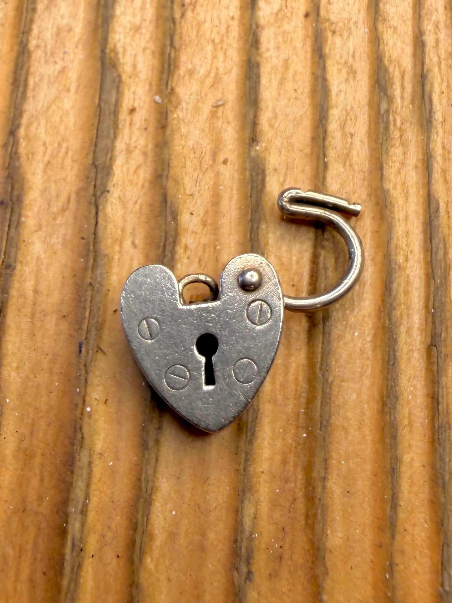 Small Heart Padlock 925 Sterling Silver Pendant