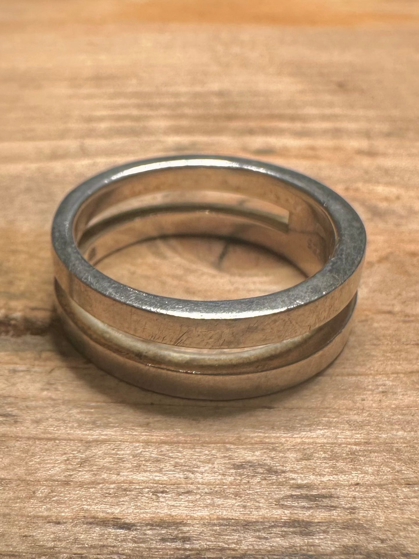 Modernist Chunky Band 925 Silver Size Z+3 Ring