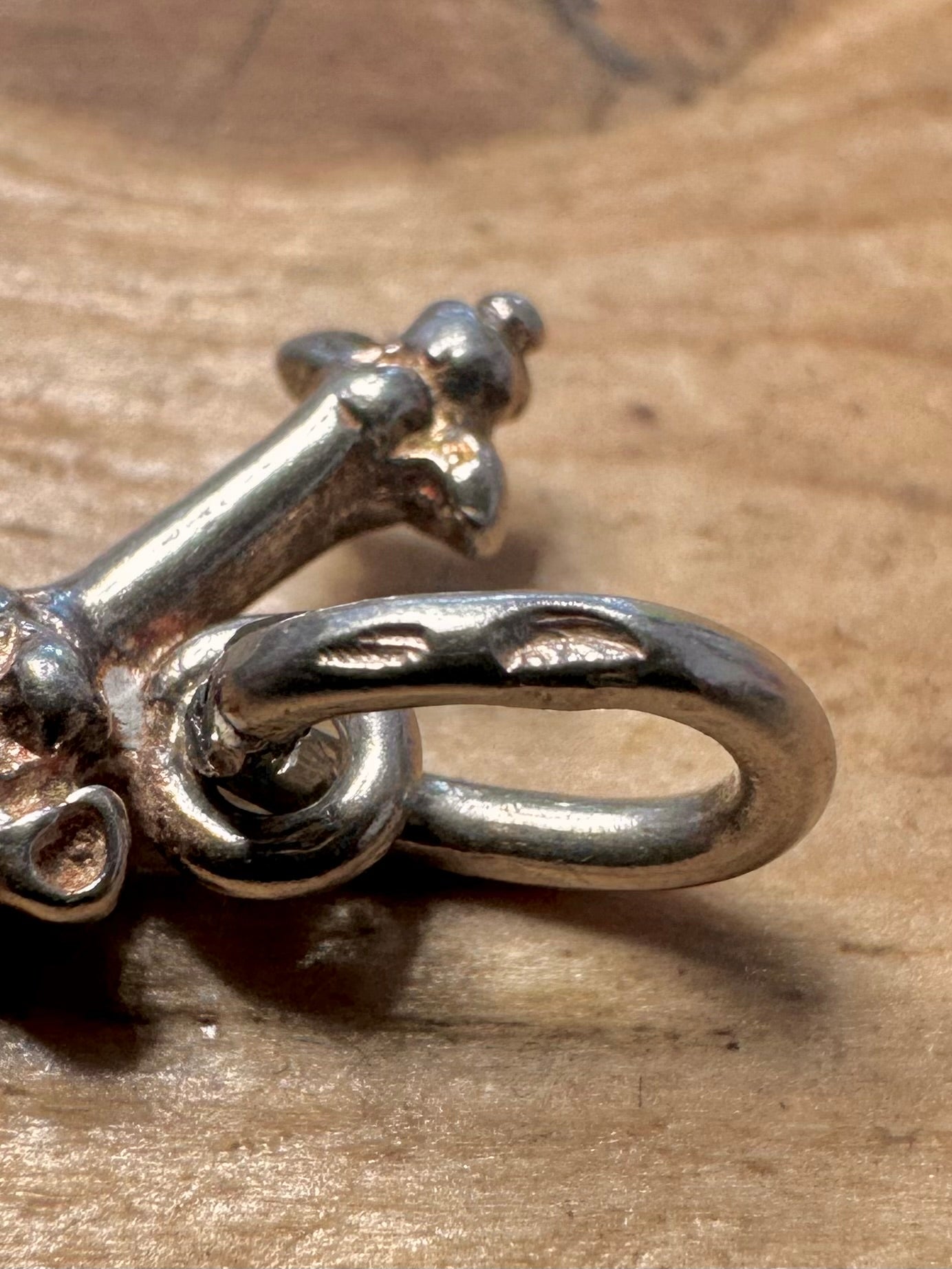 Vintage Enamel Dagger 925 Silver Pendant