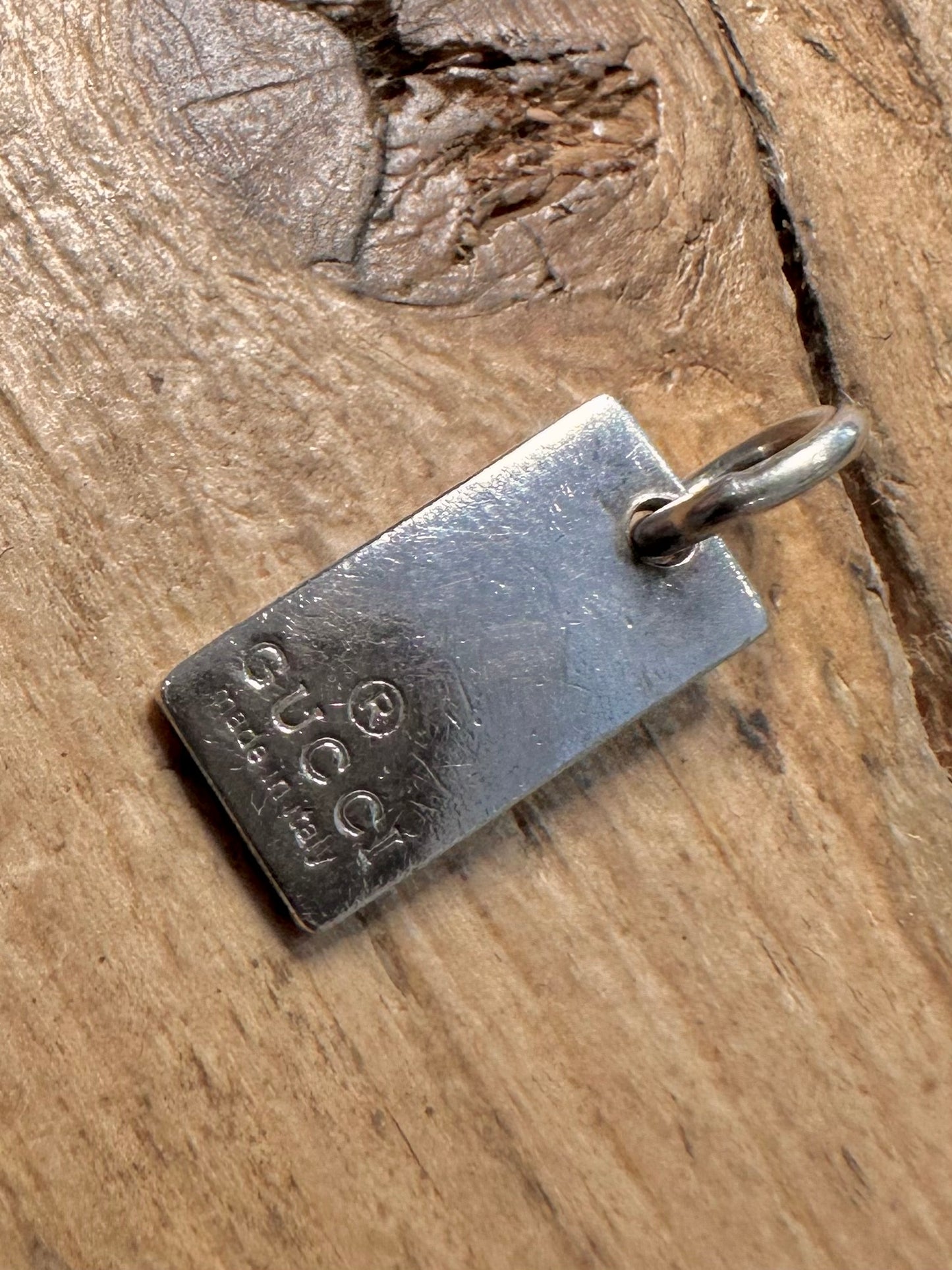 Vintage Gucci Made in Italy Tag Style 925 Silver Pendant