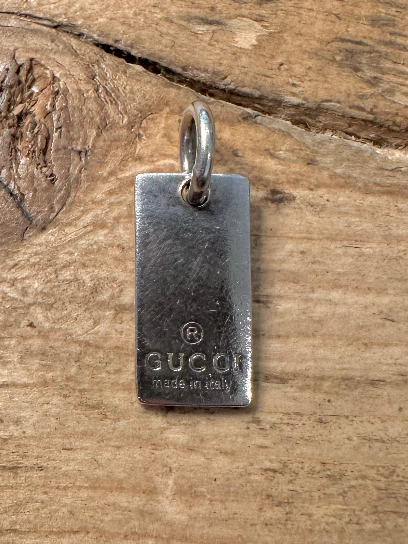 Vintage Gucci Made in Italy Tag Style 925 Silver Pendant