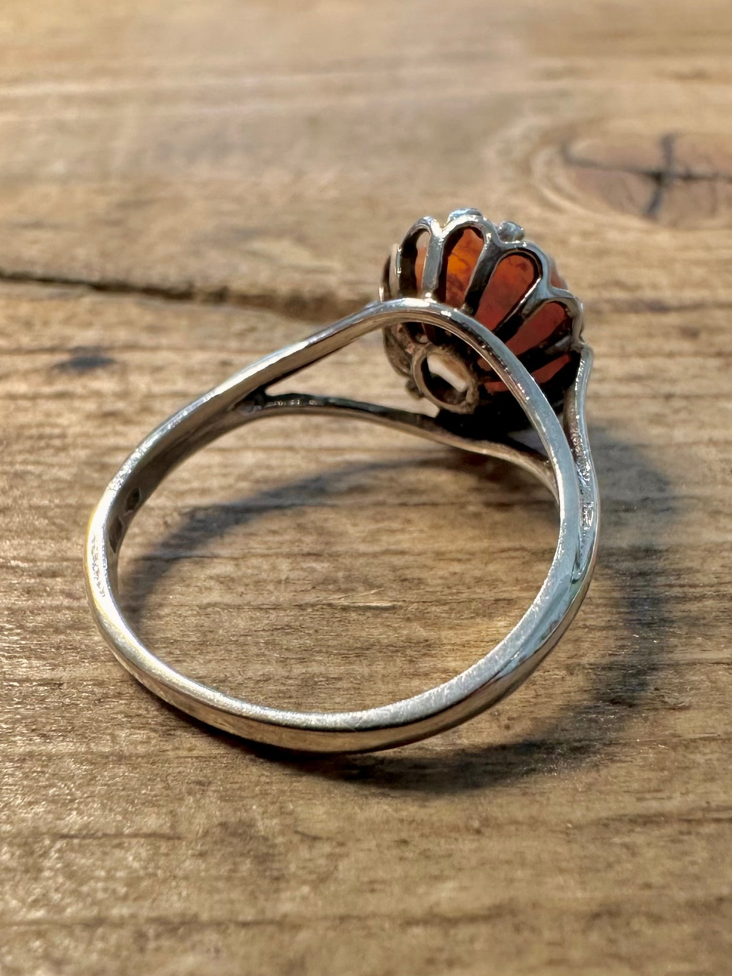 Vintage 1975 Cameo 925 Silver Size N Ring