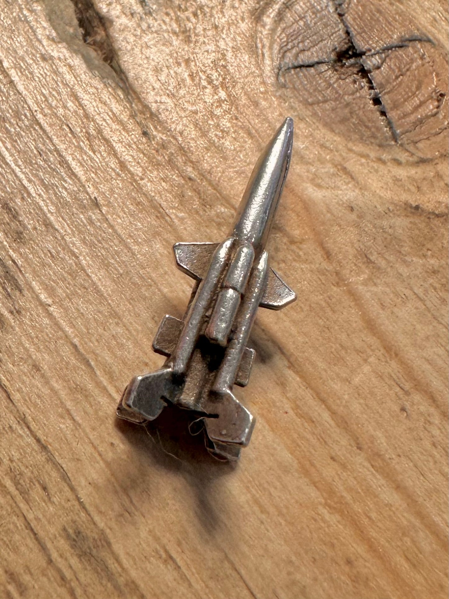 Vintage Space Ship 925 Silver Charm Pendant