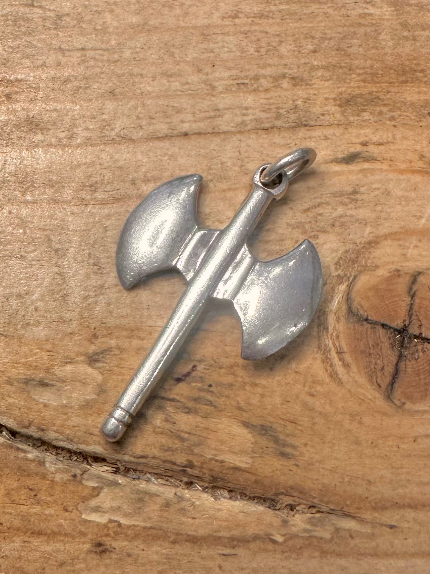 Vintage Double Axe 925 Silver Pendant