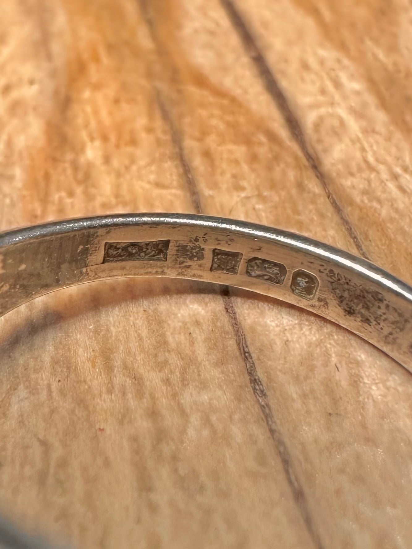 Vintage 1981 Signet Lapis Inaly 925 Sterling Silver Size K Ring